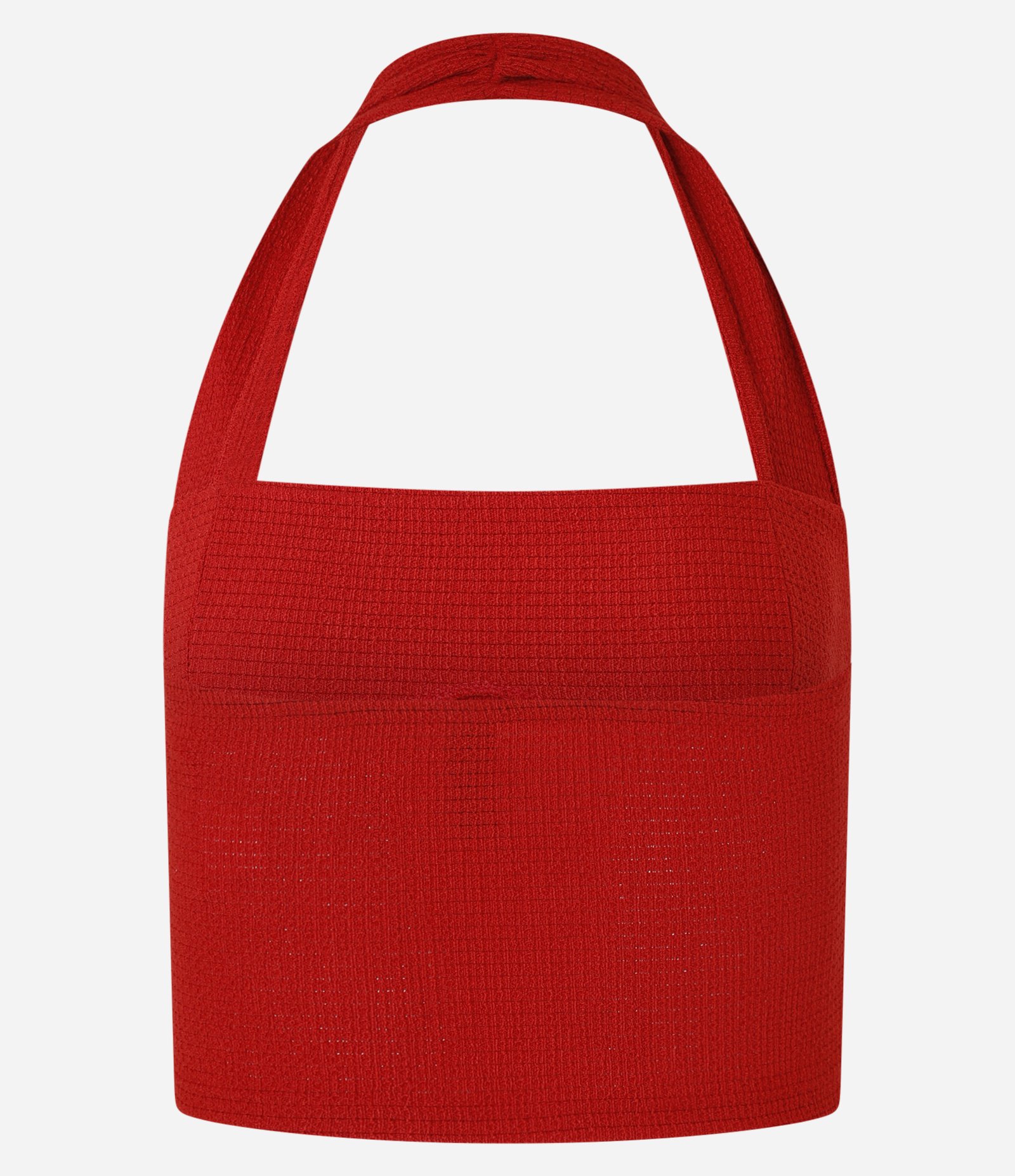 Blusa Frente Única Corsetada Texturizada Vermelho 8