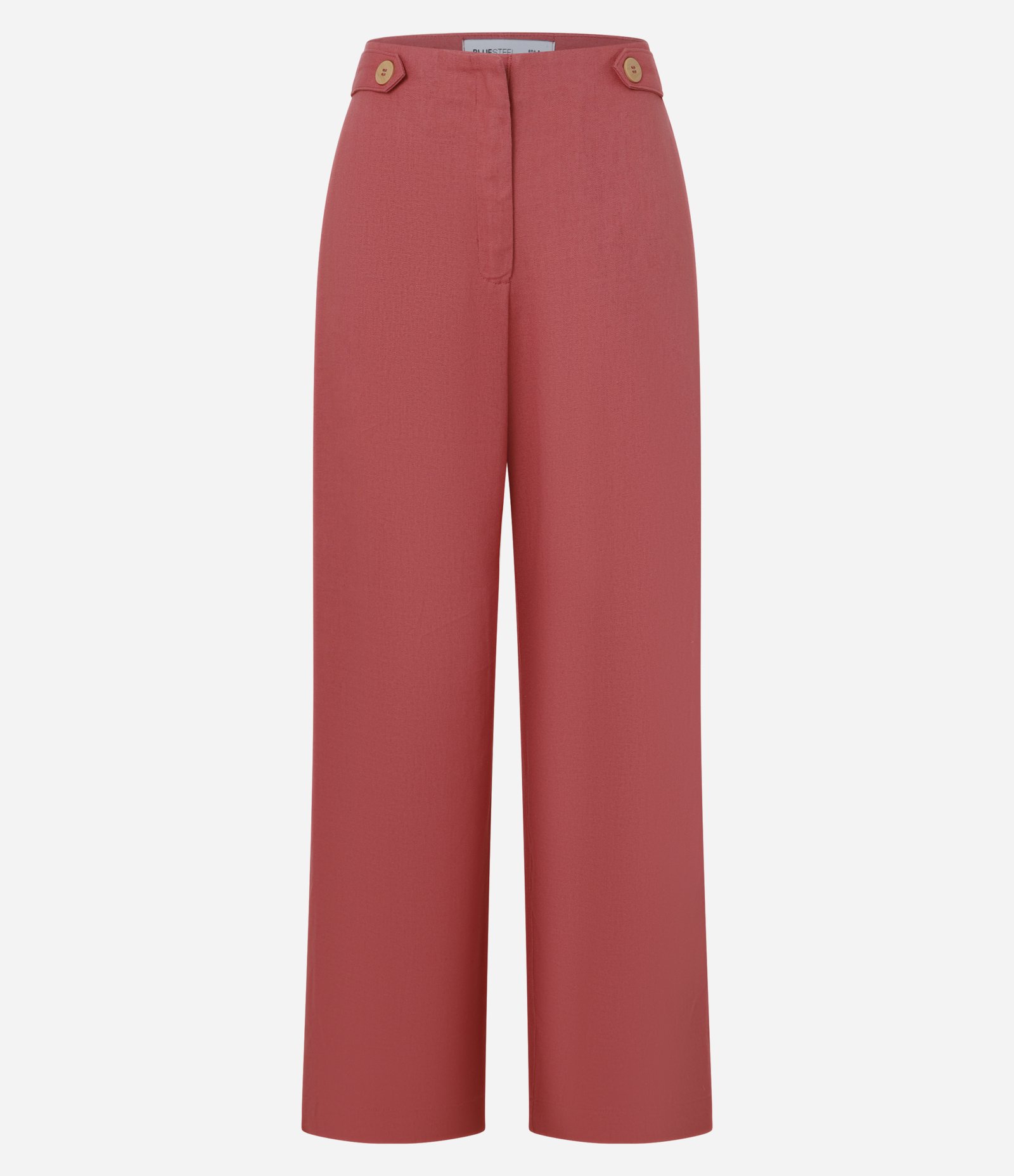 Calça Wide Leg em Viscolinho com Botões no Cós Rosa 6