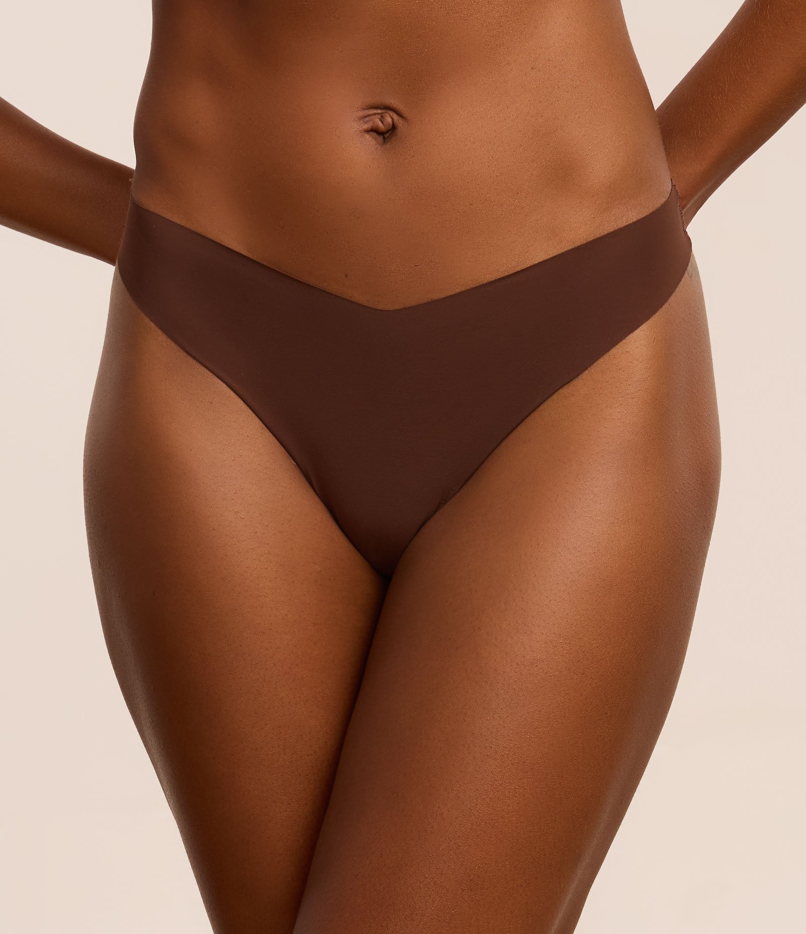 Kit 02 Calcinhas Biquíni Fio em Microfibra Marrom/Rosa Neutro 5