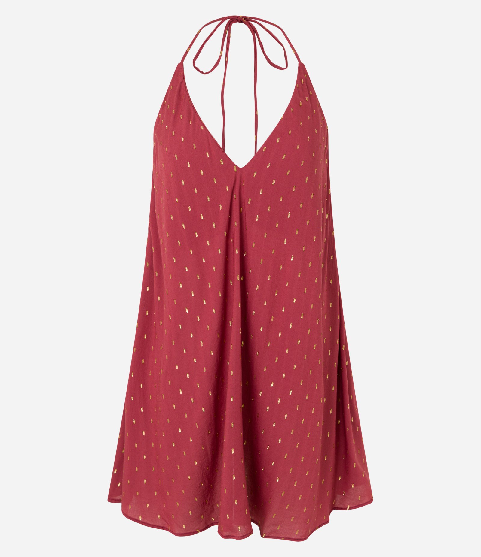 Blusa Frente Única em Cetim com Aplicação de Brilhos Vermelho 4