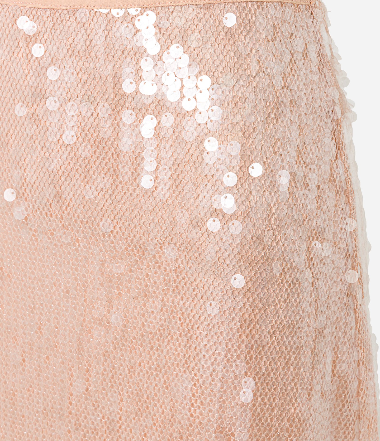 Minissaia em Paetê Espelhado Coral Claro 6