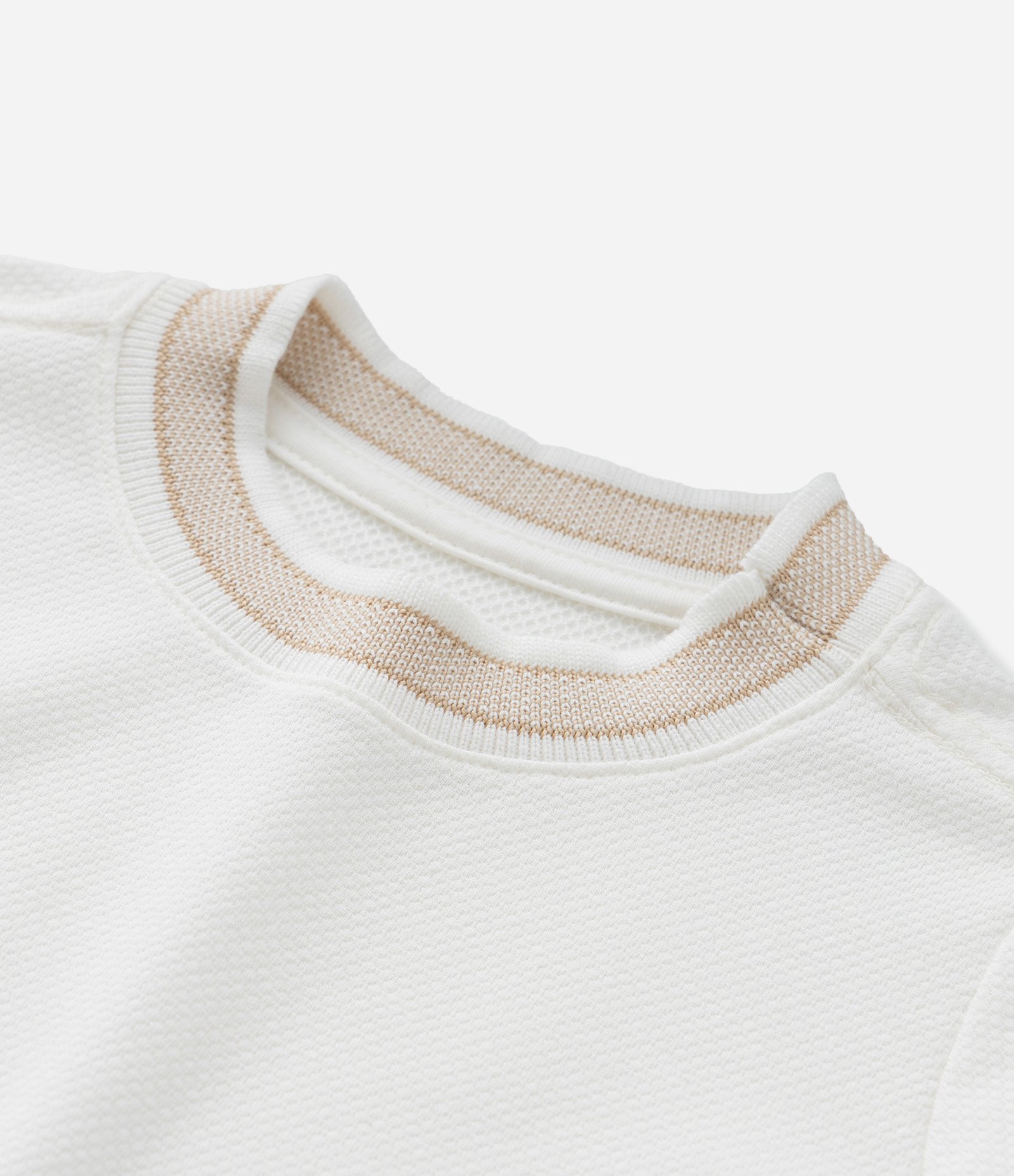 Camiseta Infantil Texturizada com Viés Contrastantes - Tam 1 a 6 Anos Off White 5