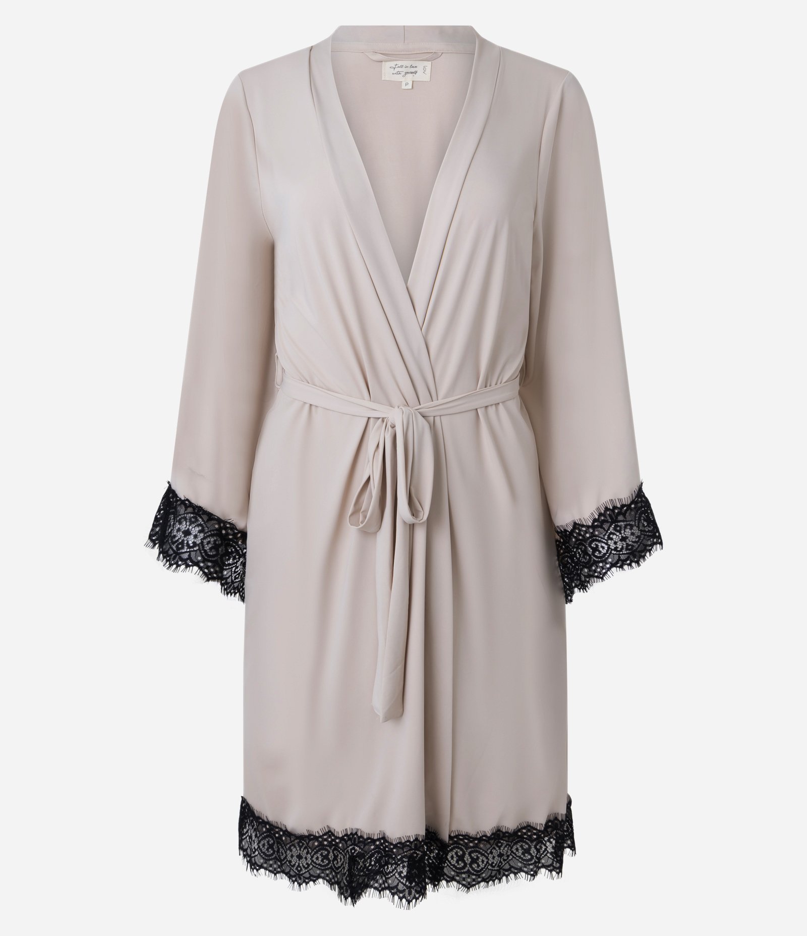 Robe em Microfibra com Detalhes de Renda Rosa 3