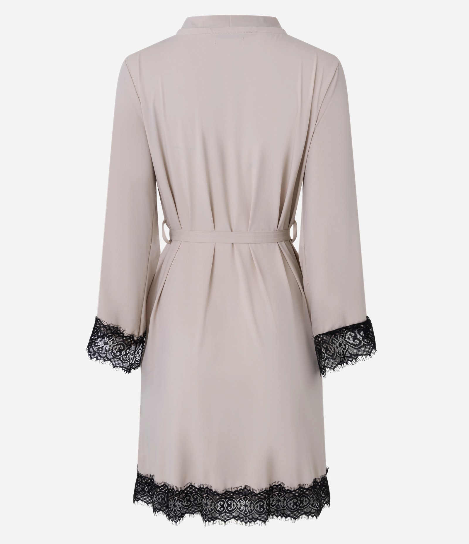 Robe em Microfibra com Detalhes de Renda Rosa 4