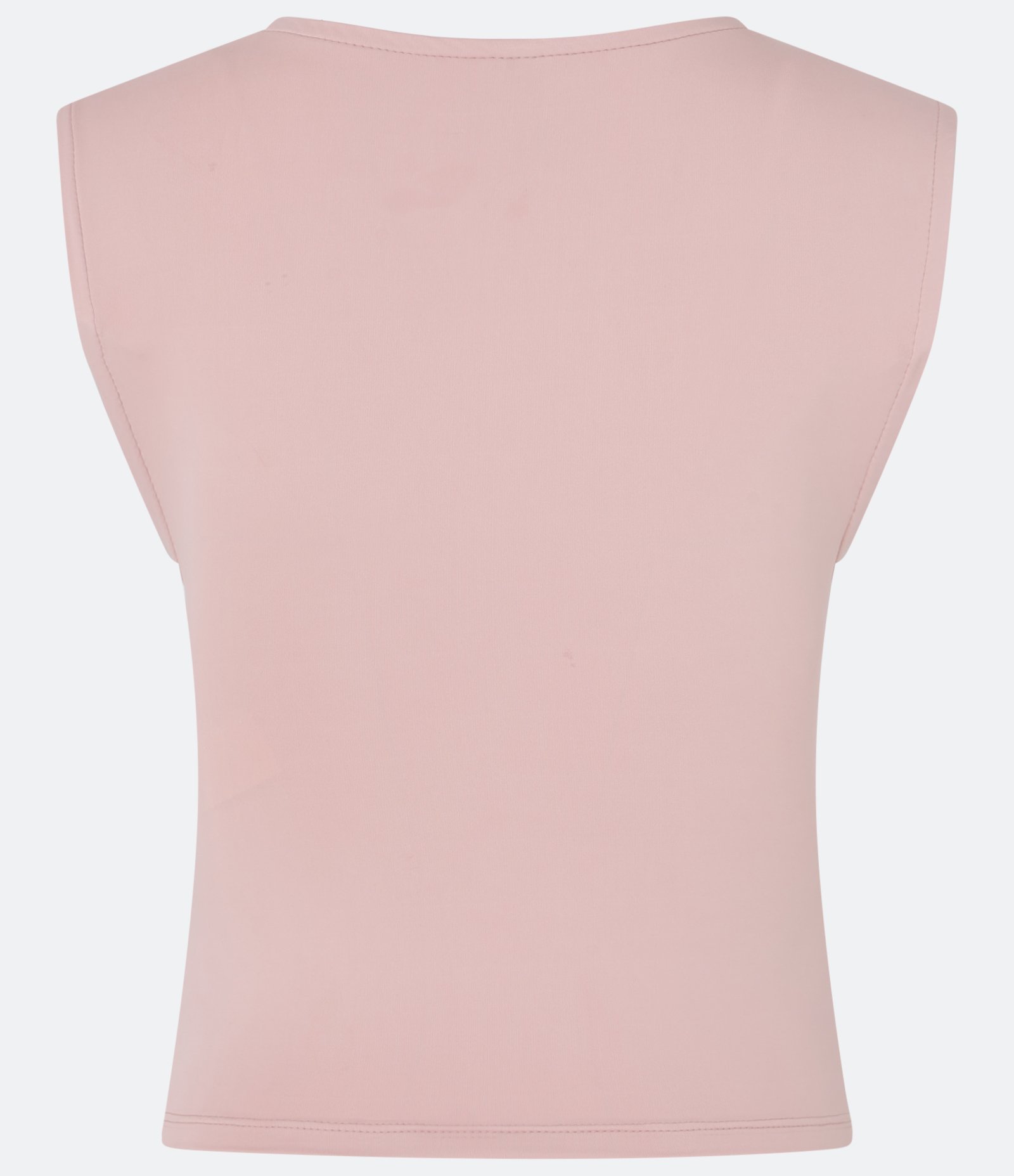 Blusa Sem Manga em Microfibra com Decote Quadrado Rosa 5