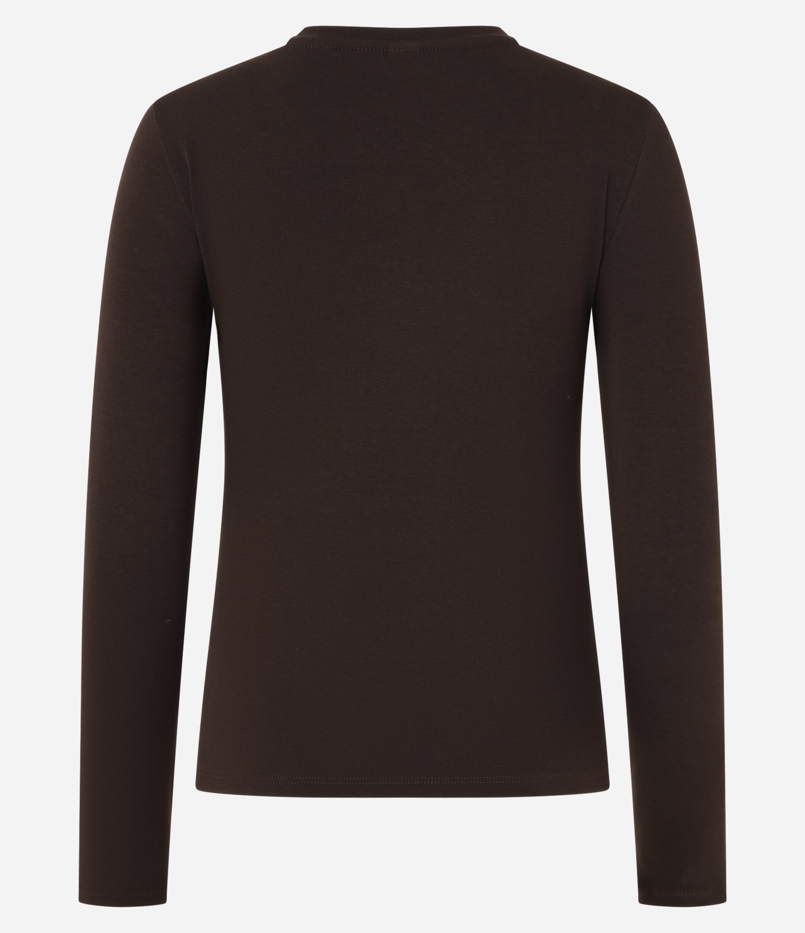 Blusa em Algodão com Gola Redonda Marrom 6