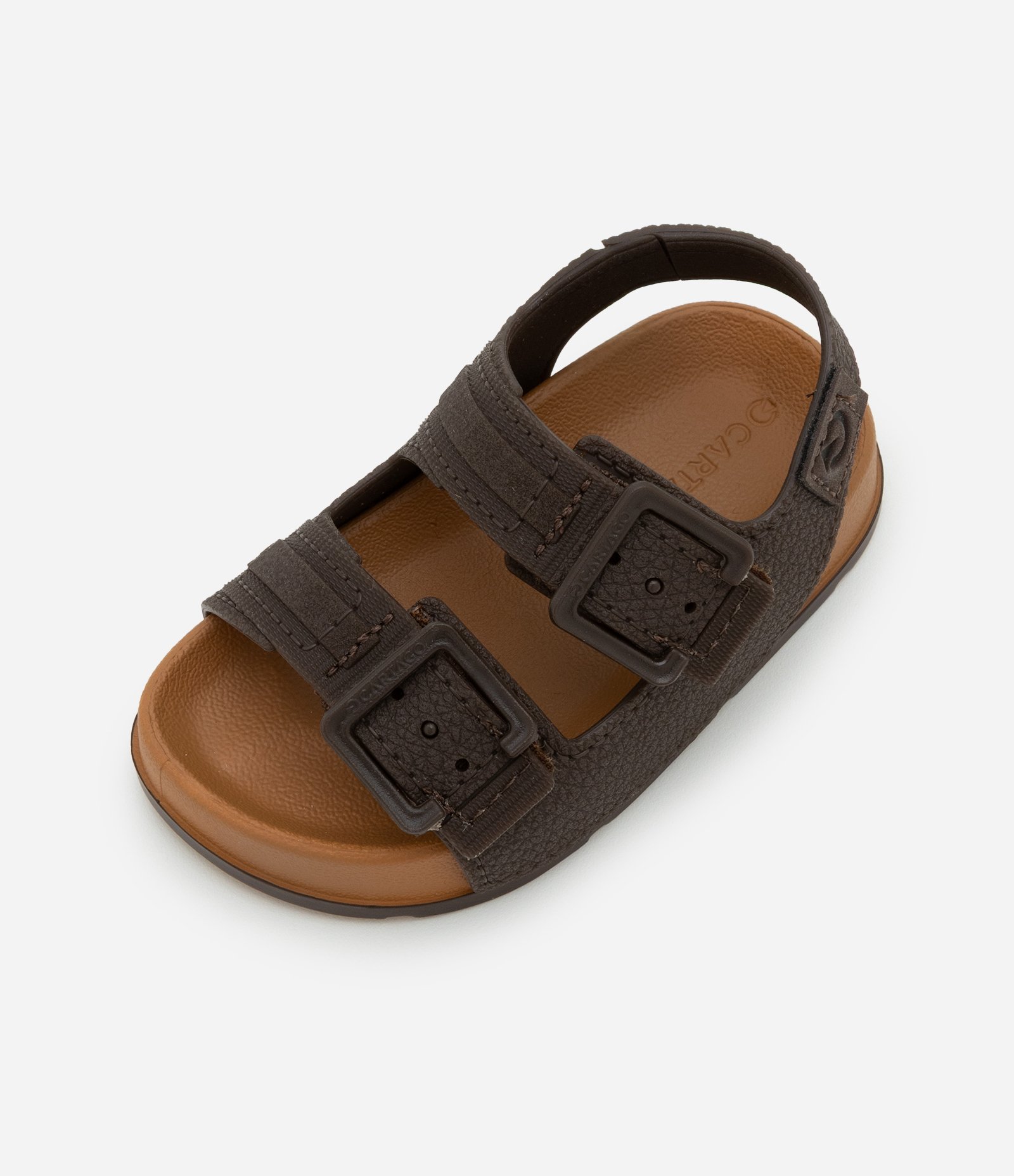 Sandália Infantil com Duas Fivelas - Tam 17 a 25 Marrom 5