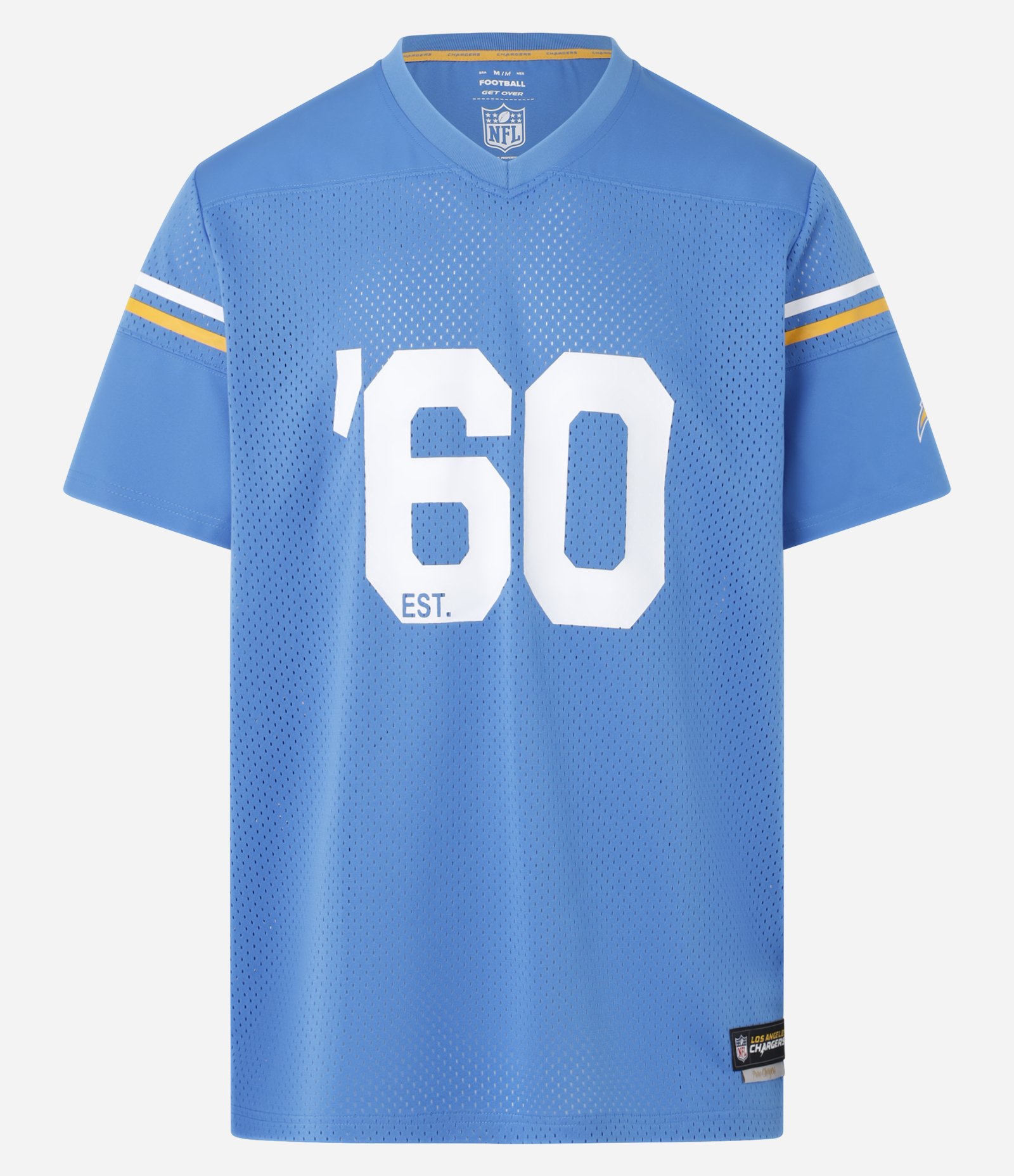 Camiseta Esportiva com Tecnologia Dry e Estampa Los Angeles Chargers NFL Azul 6