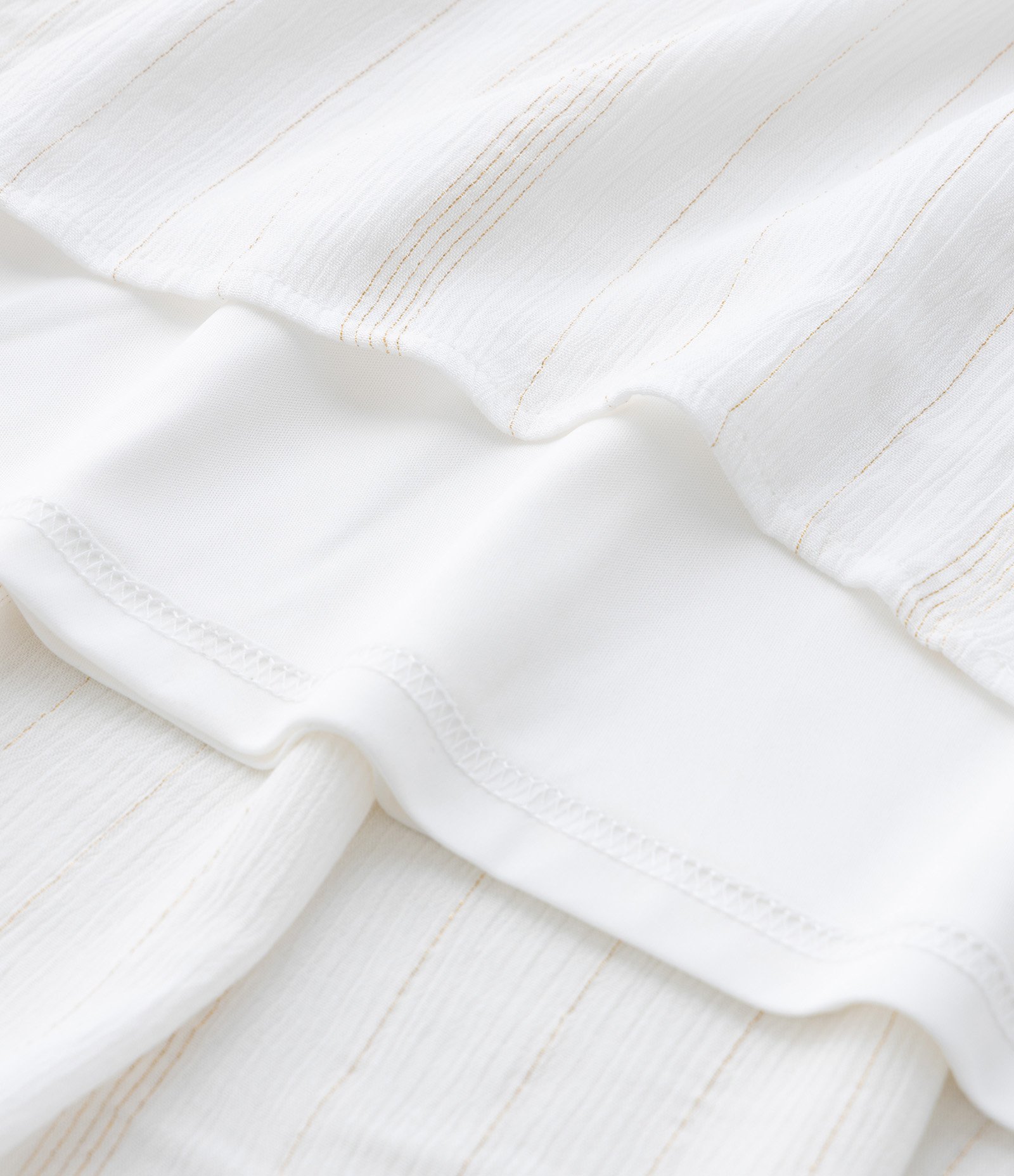 Vestido Midi em Viscose com Fio Metalizado e Alça de Lacinho Curve & Plus Size Branco 9