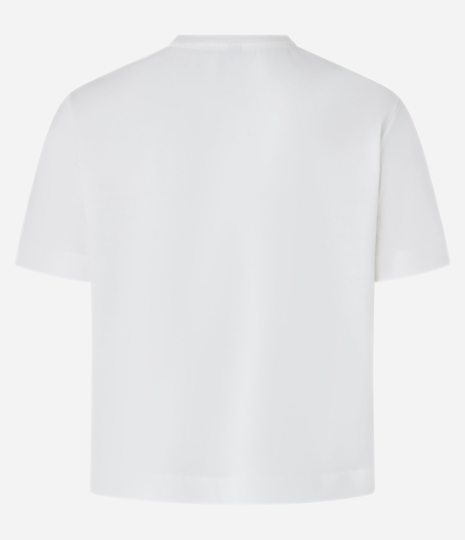 Camiseta em Algodão com Bordados de Flor Branco 6