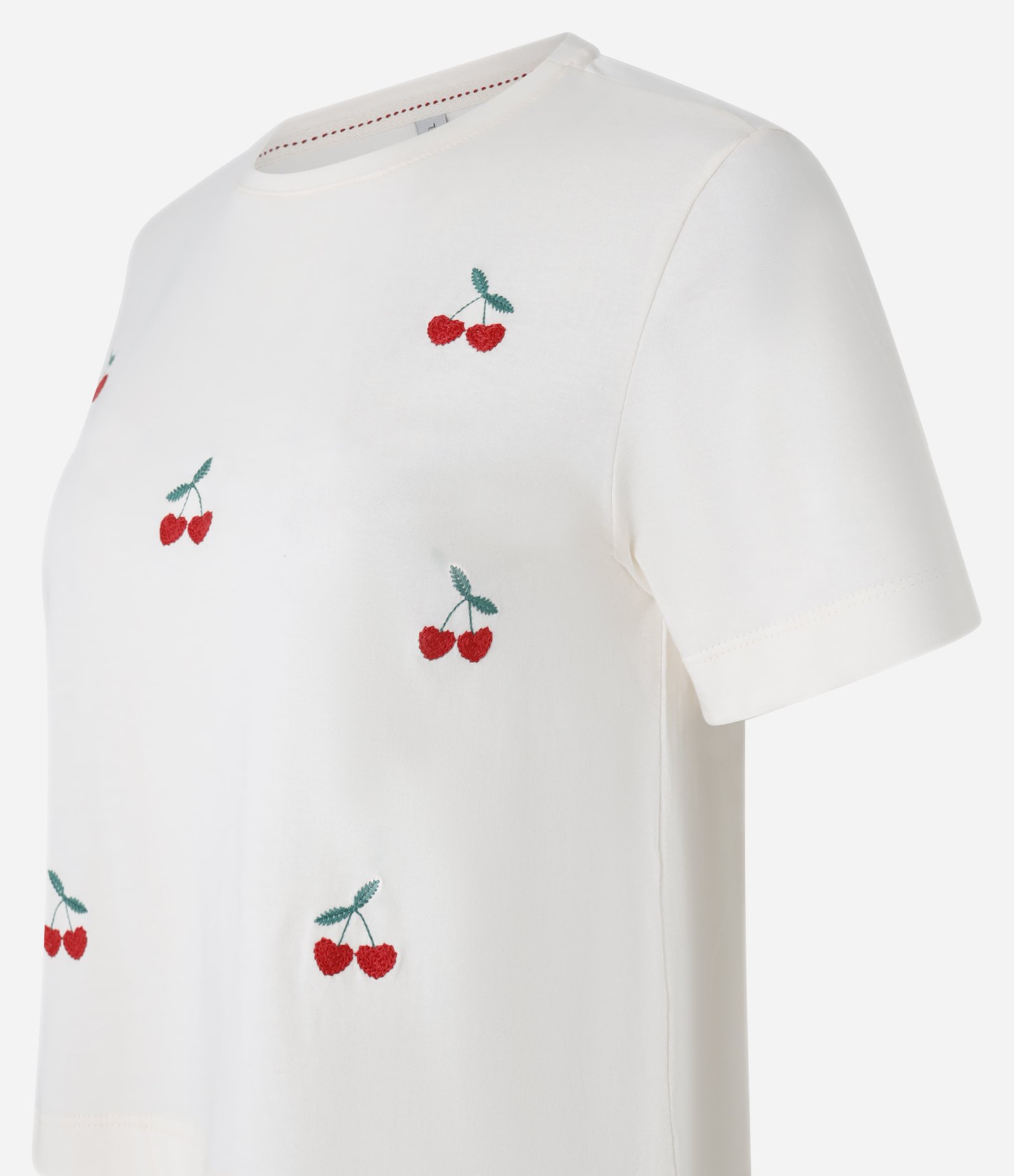 Camiseta em Algodão com Bordados de Cereja Off White 5