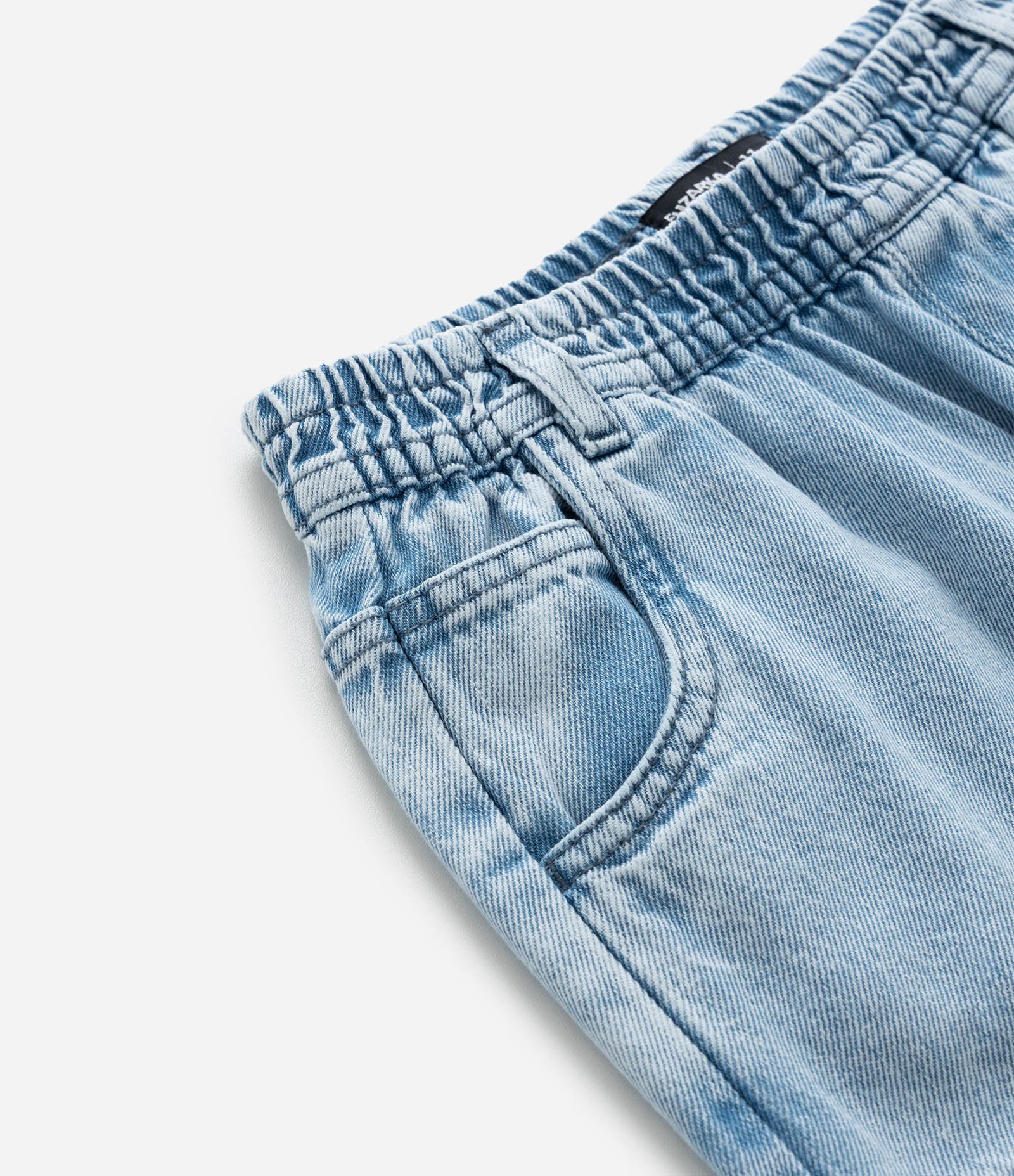 Bermuda Ampla Infantil Marmorizada - Tam 5 a 14 Anos Azul 4