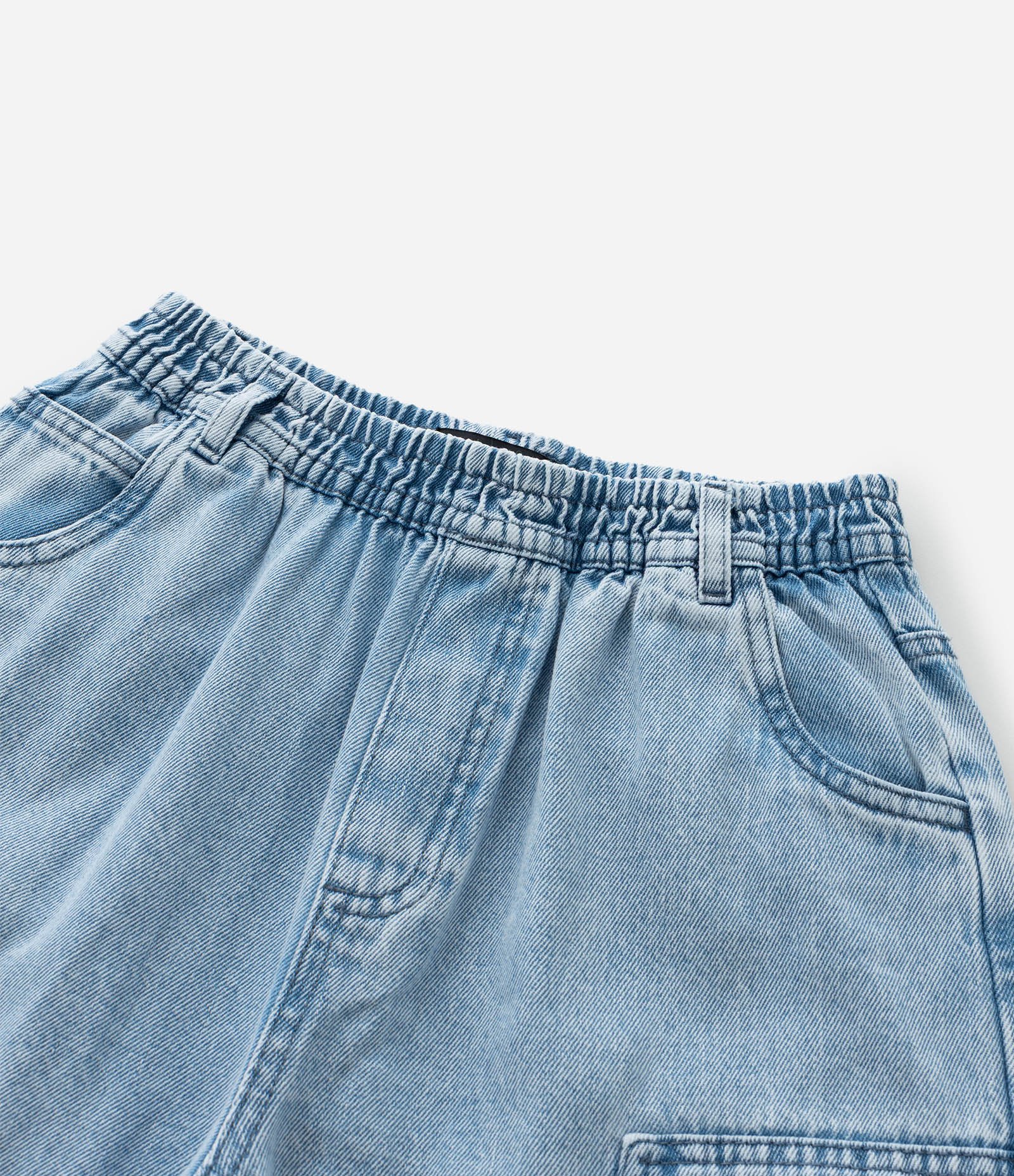 Bermuda Ampla Infantil Marmorizada - Tam 5 a 14 Anos Azul 5