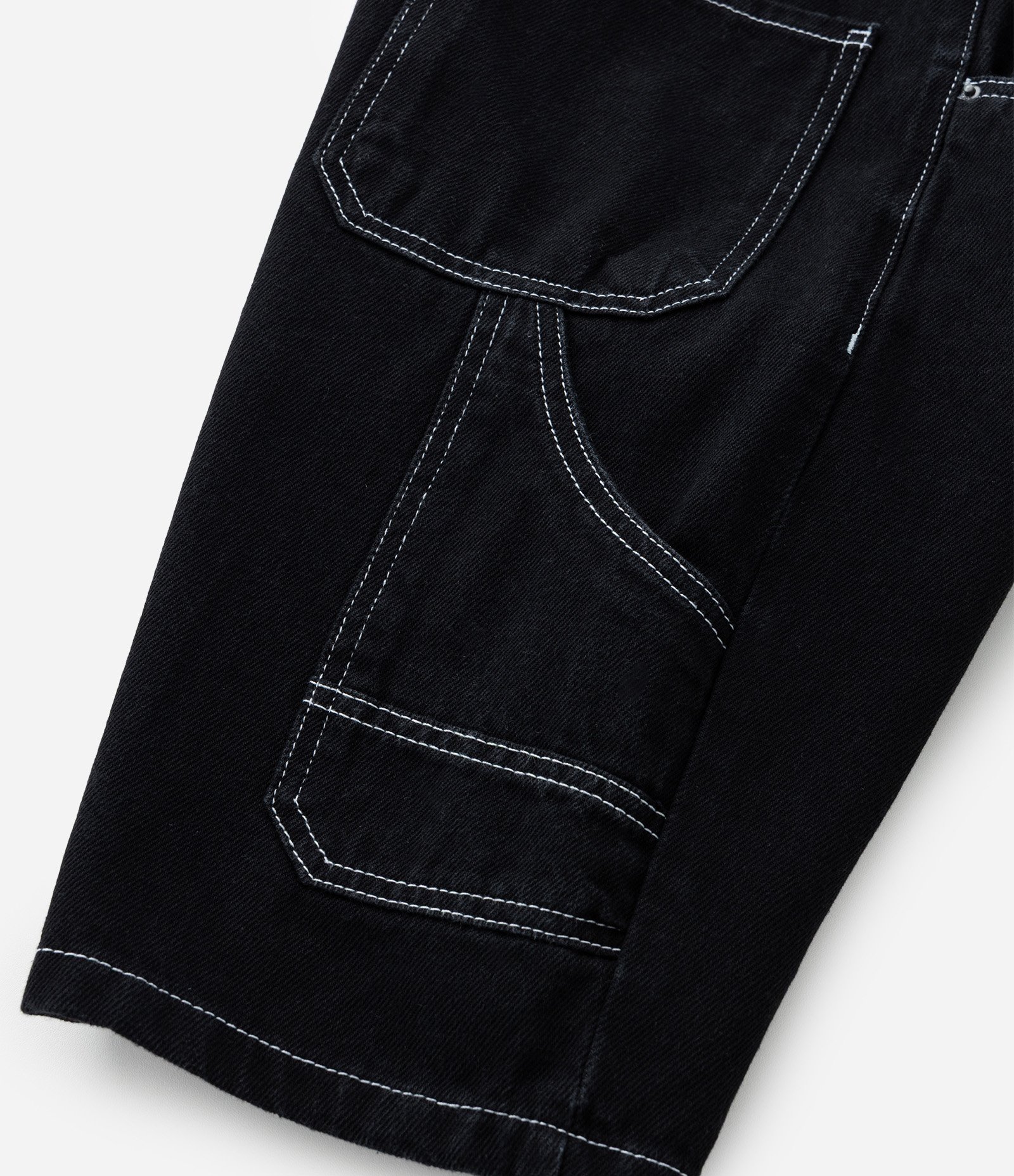 Bermuda Steet em Jeans com Costura Contrastante- Tam 5 A 14 Anos Preto 4