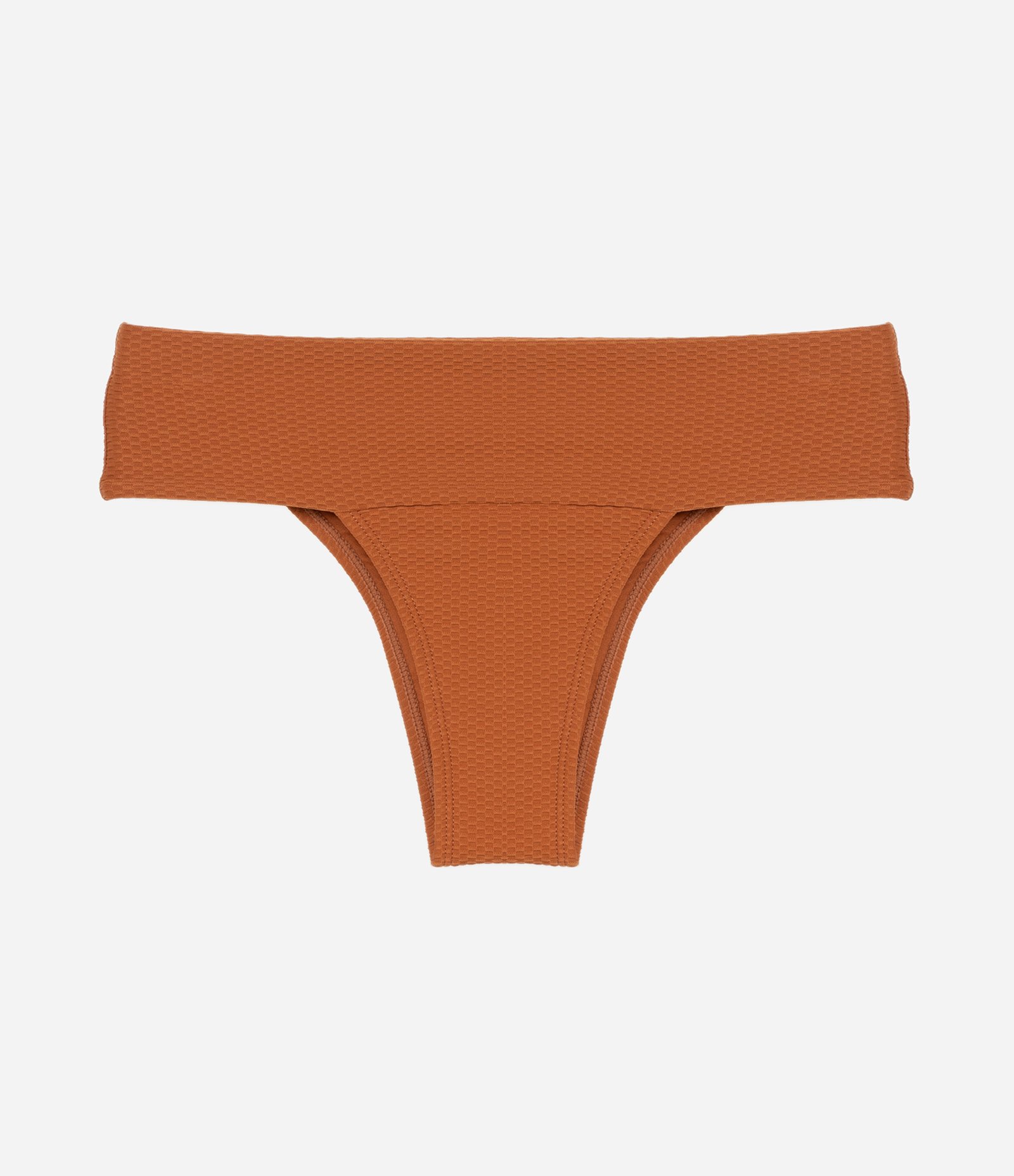 Biquíni Calcinha Pala Larga em Microfibra Texturizada Caramelo 5