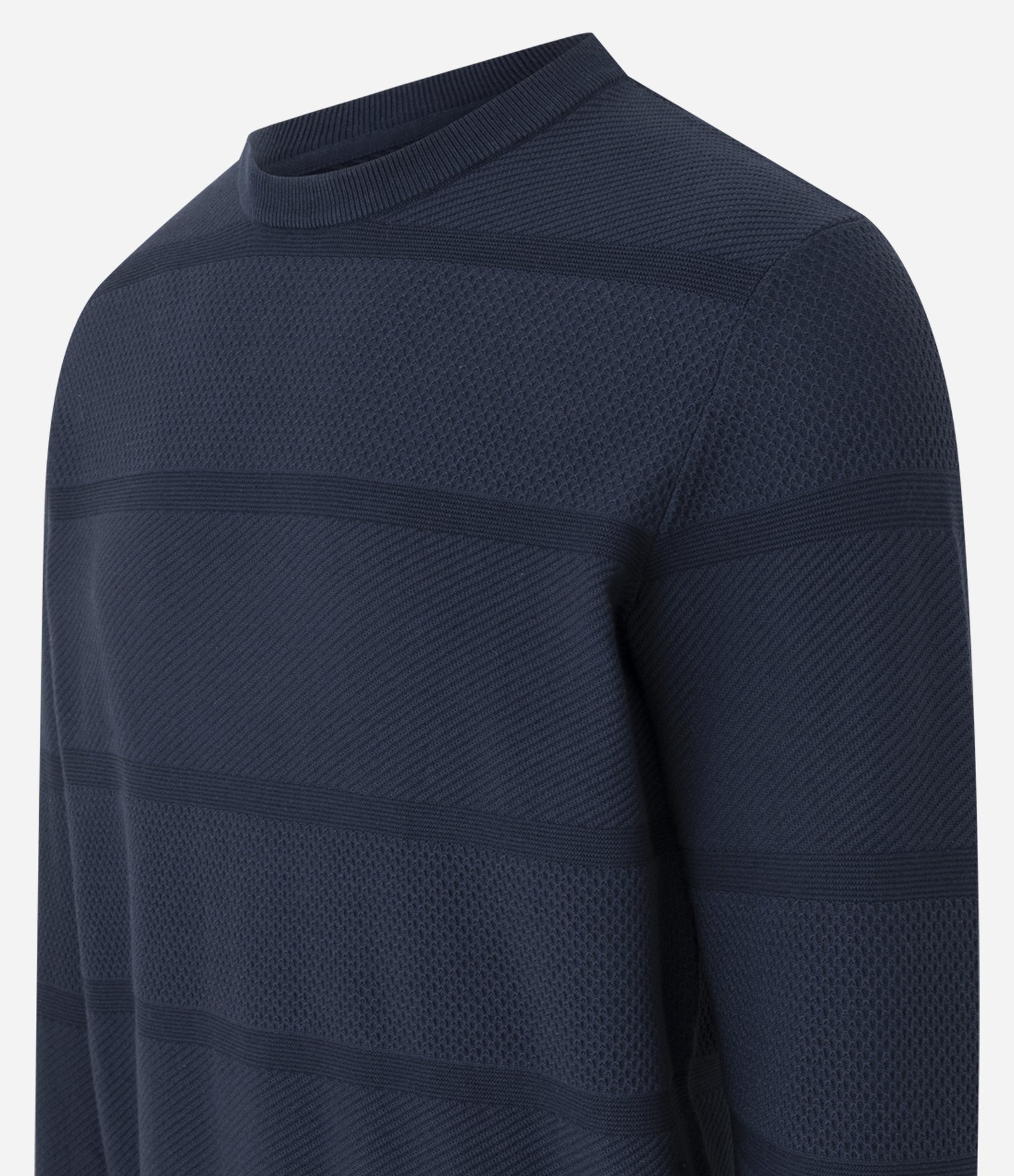 Casaco Comfort em Algodão Texturizado Azul 2