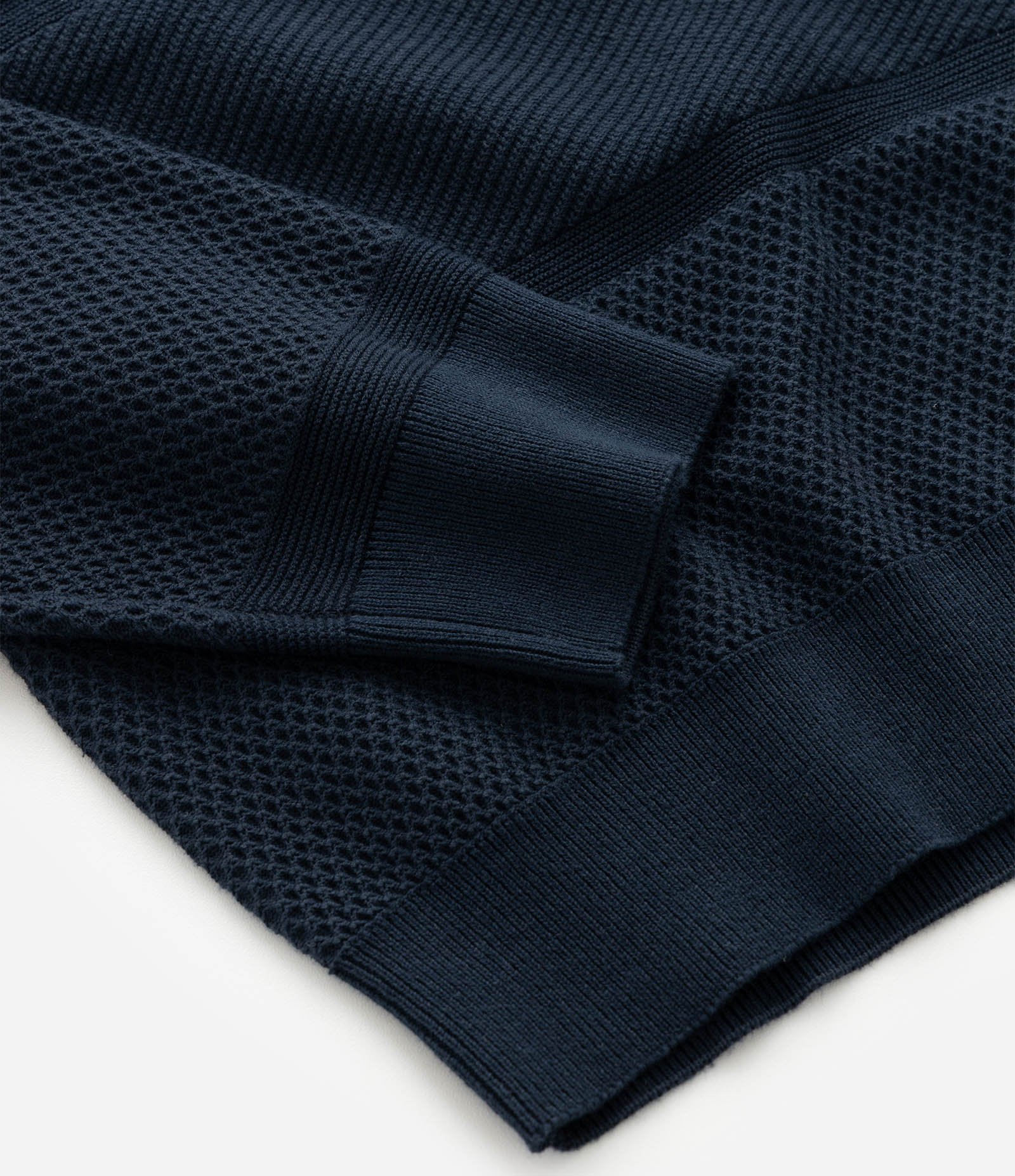 Casaco Comfort em Algodão Texturizado Azul 5