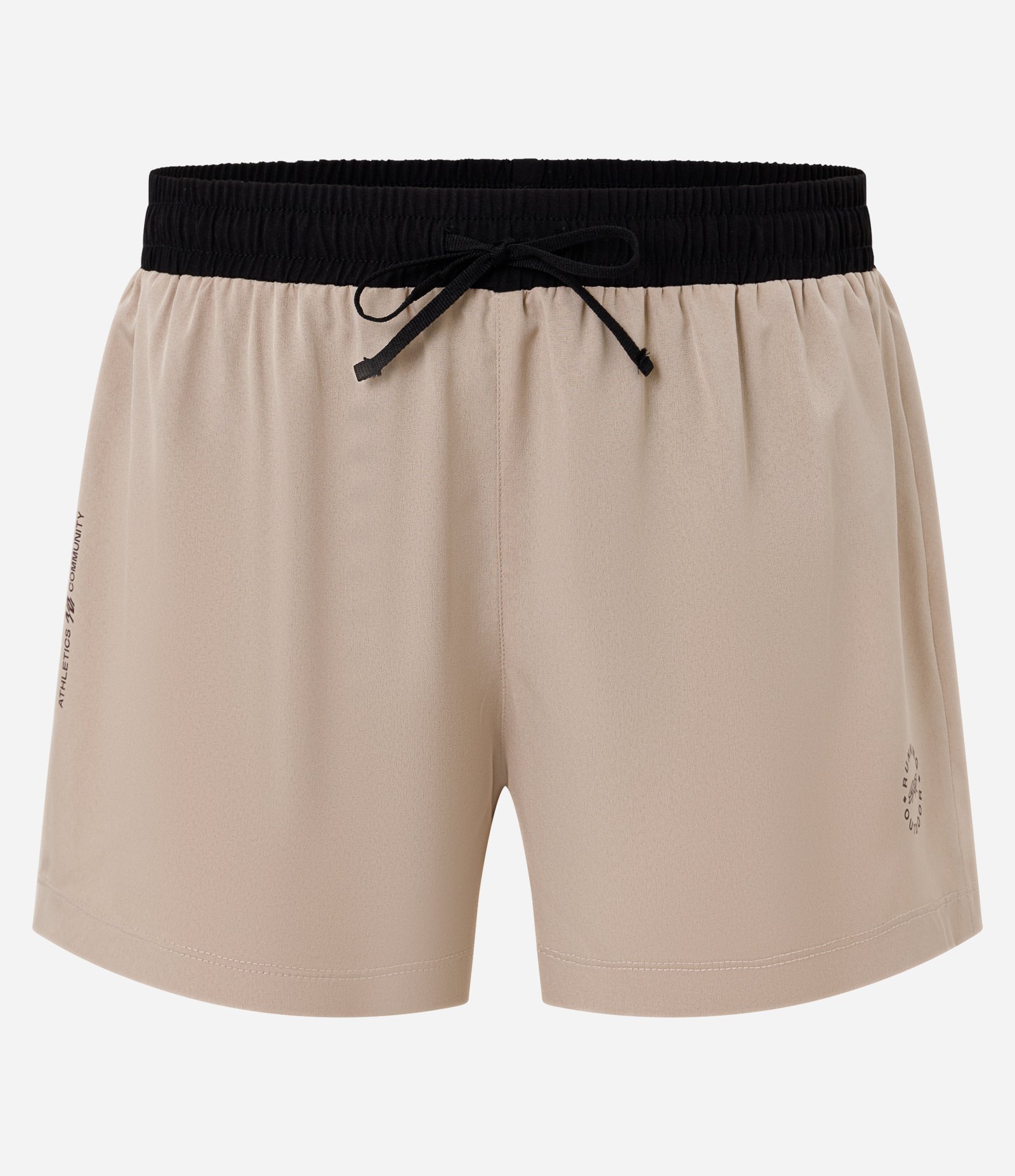 Bermuda Esportiva Corrida com Cós Contrastante e Detalhe Refletivo Bege 10