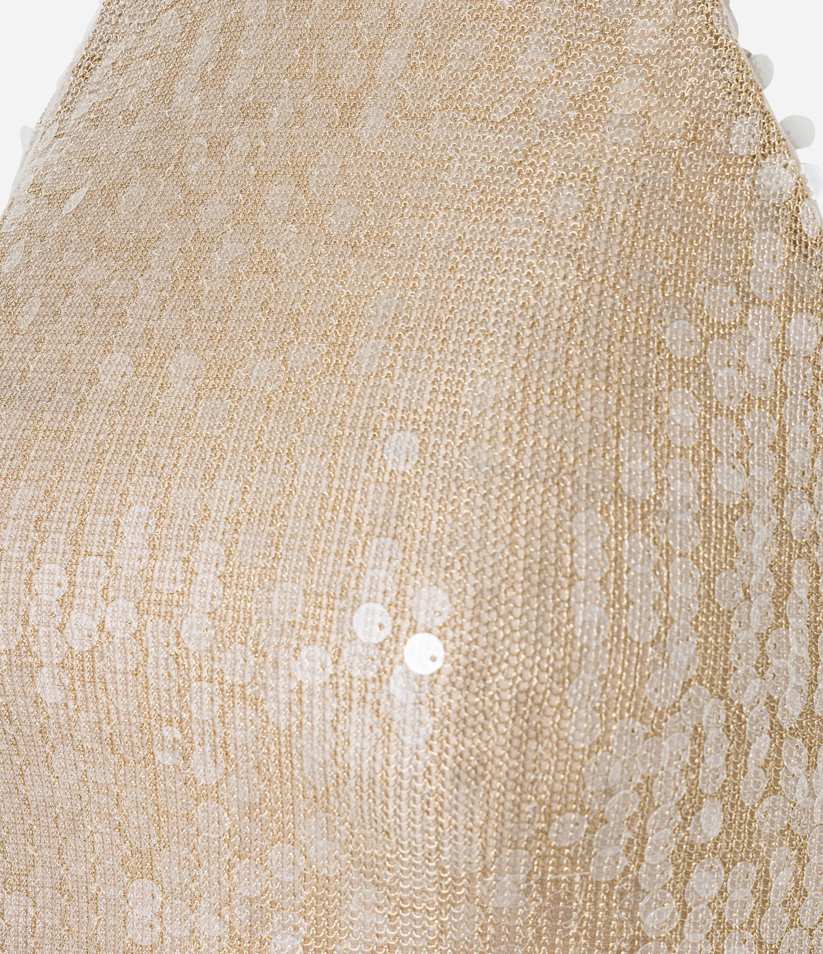 Blusa Frente Única em Paetê com Amarração nas Costas Dourado 7