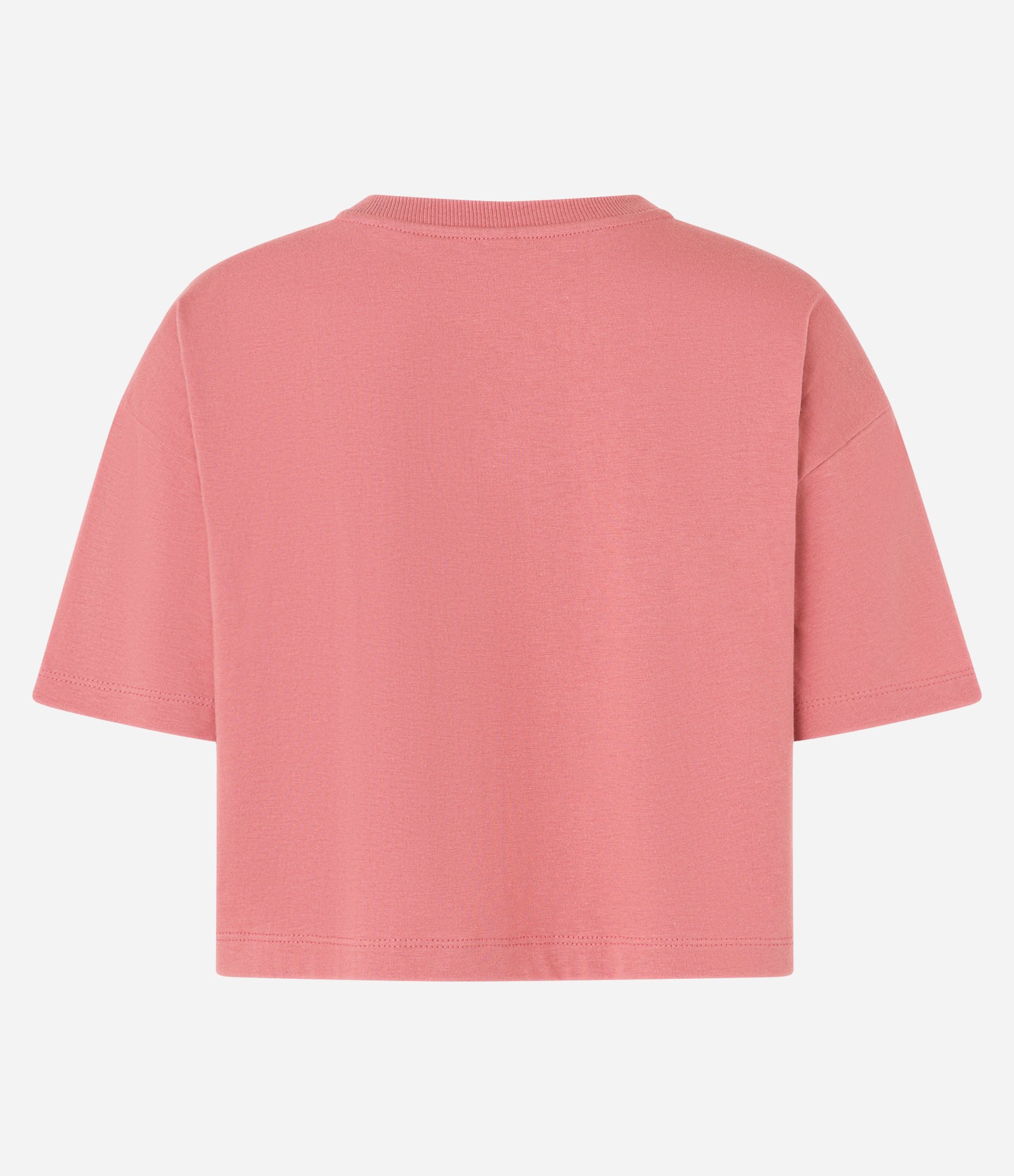 Camiseta Curta em Algodão com Bolsinho e Mangas Largas Rosa 5