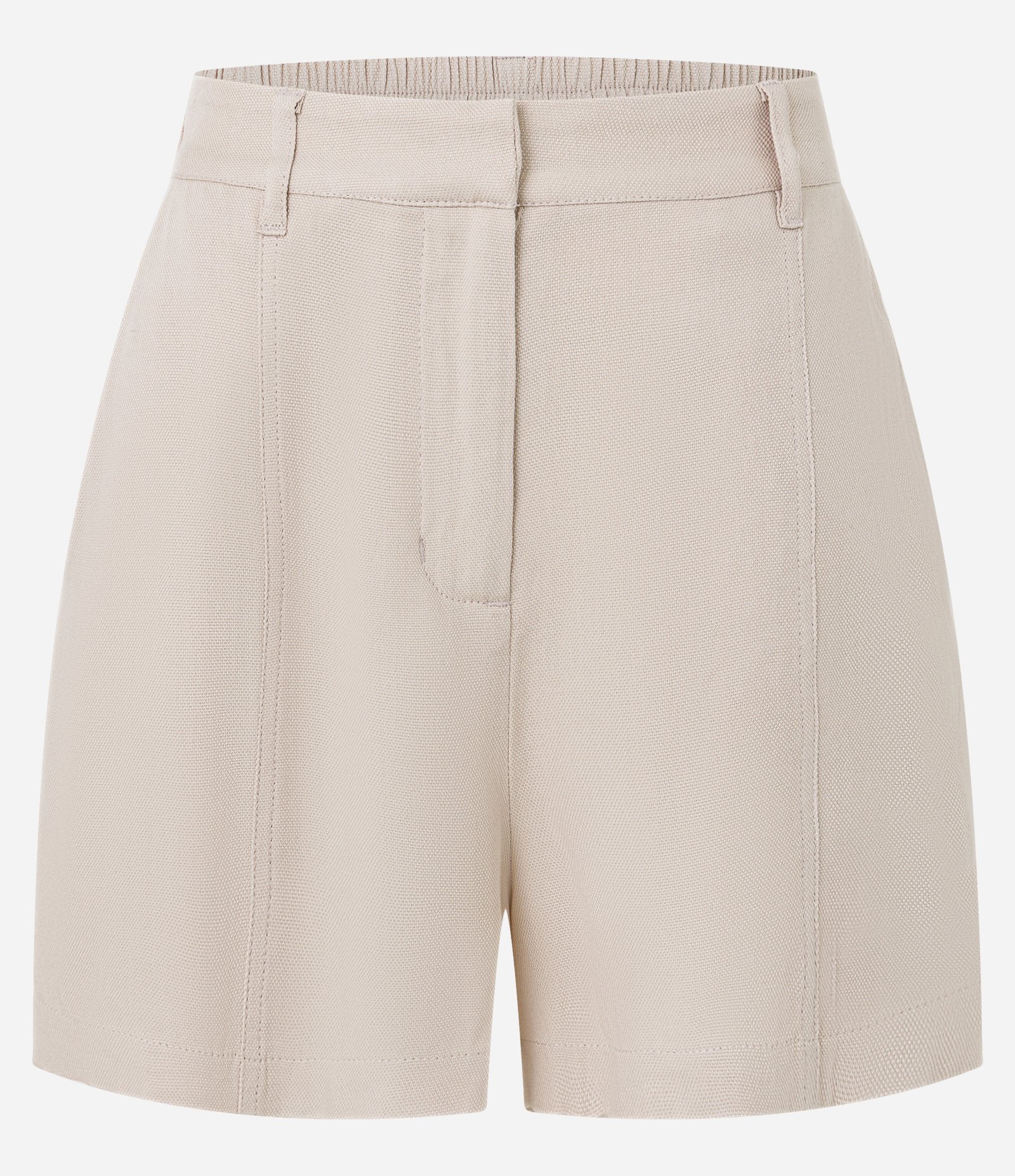 Short Curto Alfaiatado em Viscose Twill Bege 5