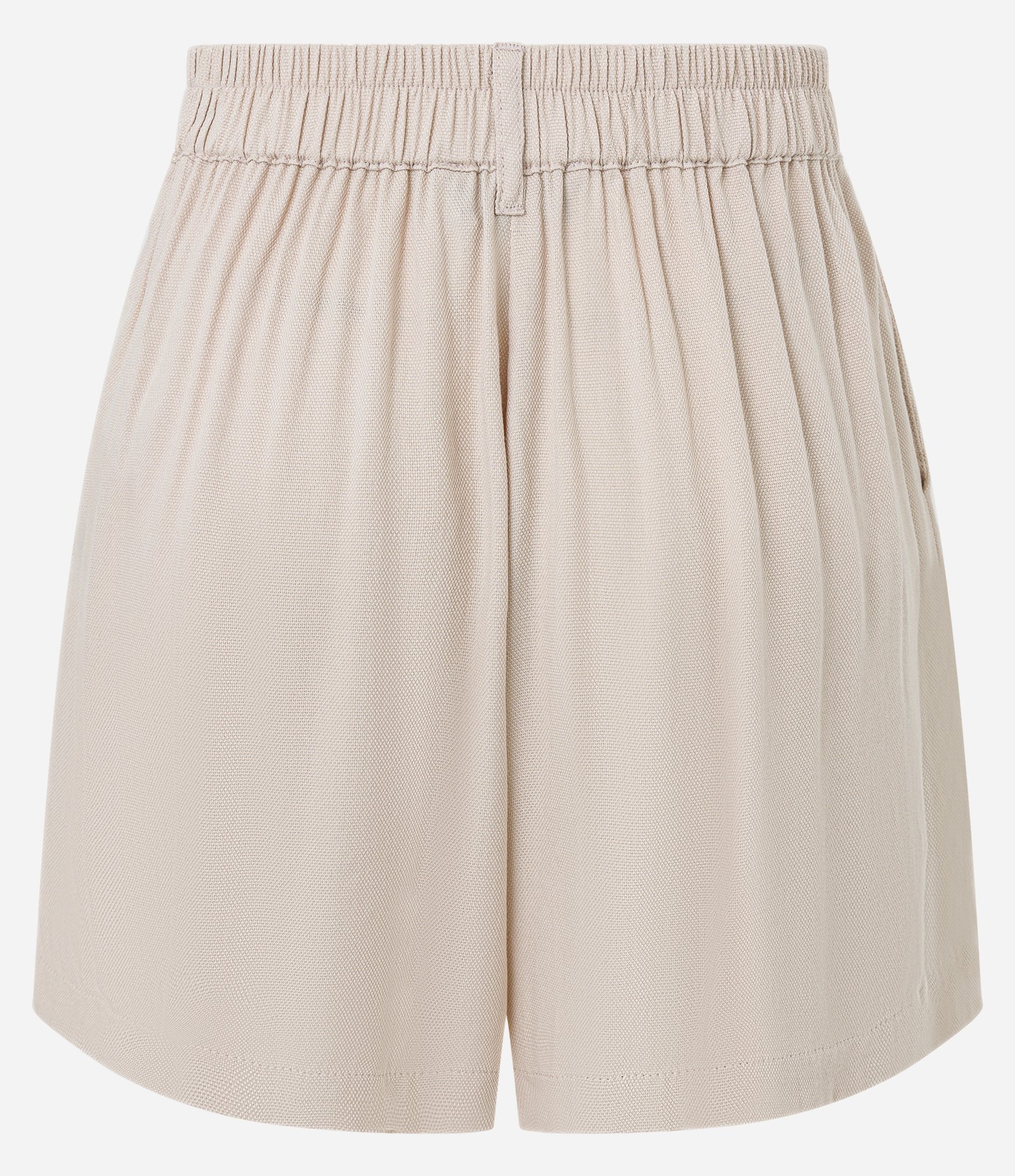 Short Curto Alfaiatado em Viscose Twill Bege 7