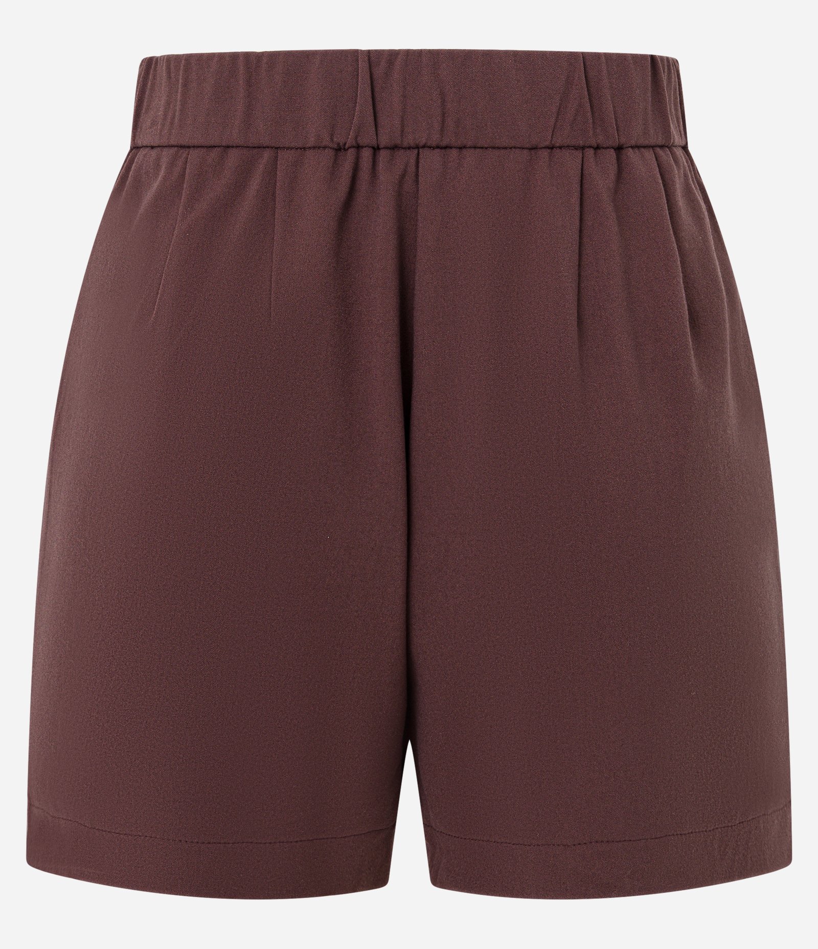 Short Alfaiatado com Pregas e Bolsos Marrom 2