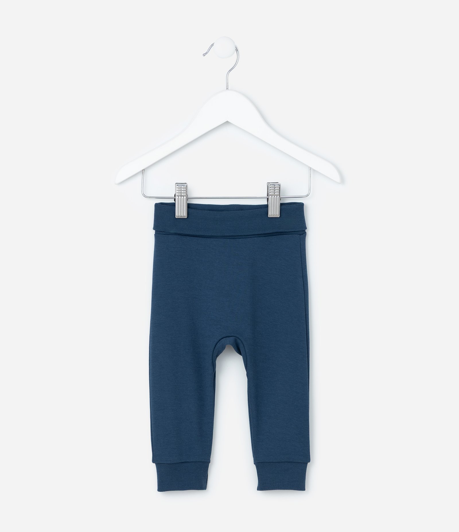 Calça Infantil em Algodão Peruano Básica - Tam RN a 18 meses Azul 2