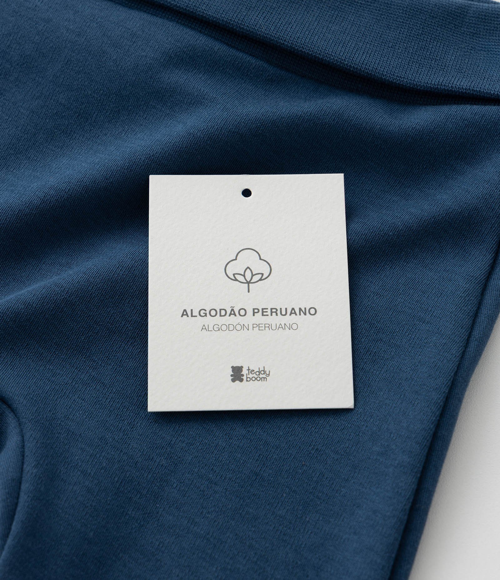 Calça Infantil em Algodão Peruano Básica - Tam RN a 18 meses Azul 5