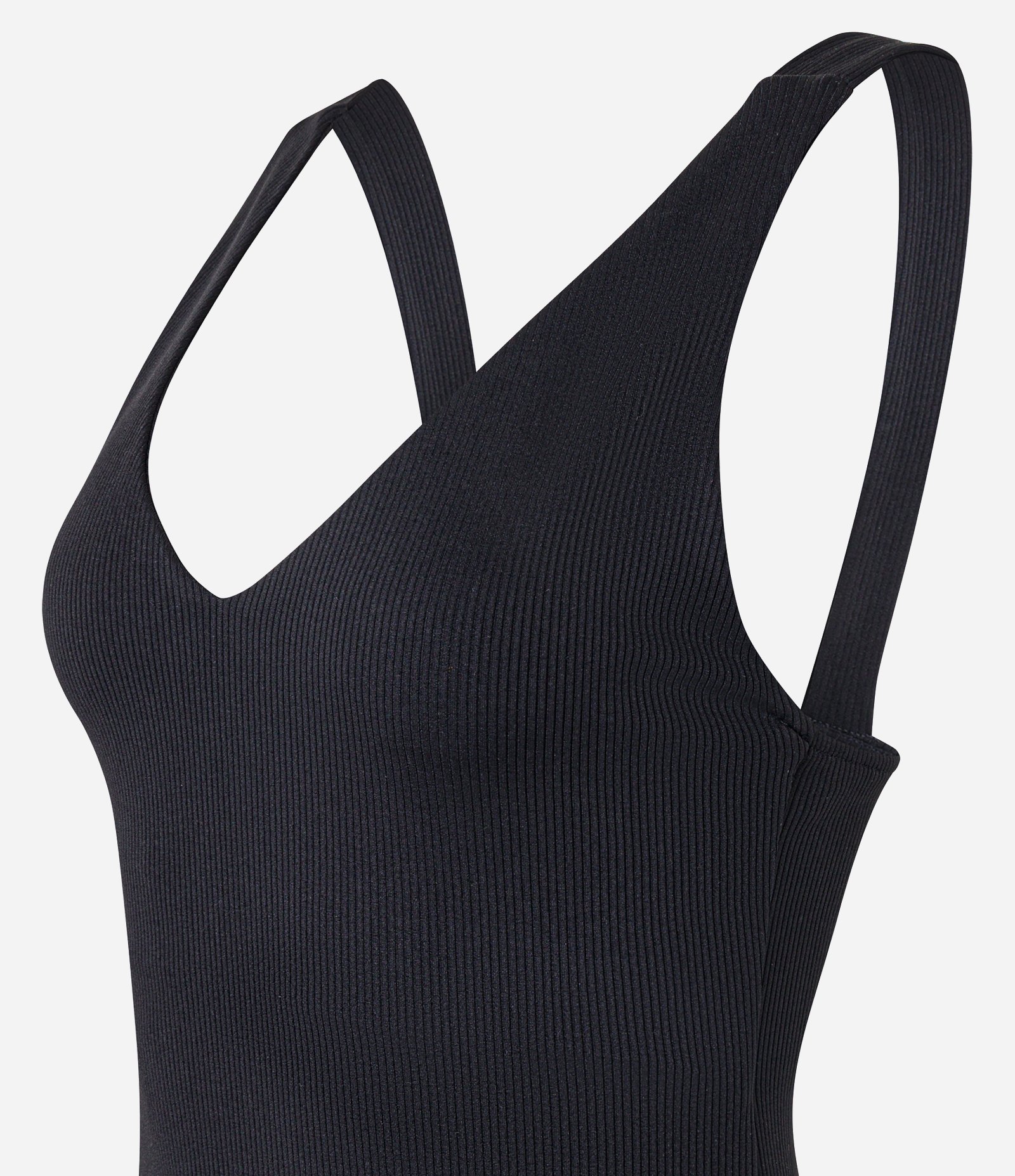 Vestido Midi em Crepe com Barra Assimétrica Preto 5