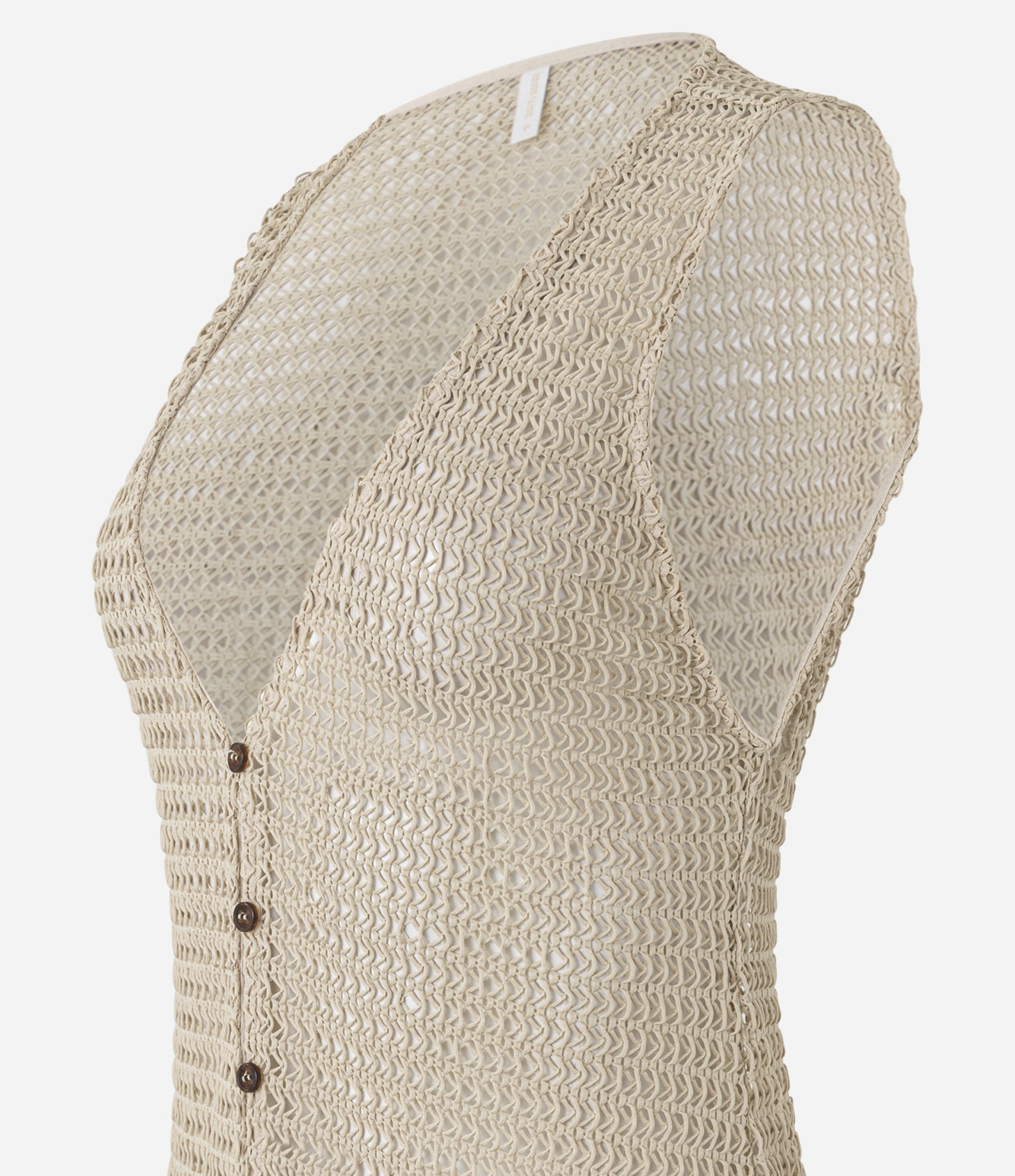 Saída de Praia Túnica Rendada Bege 6