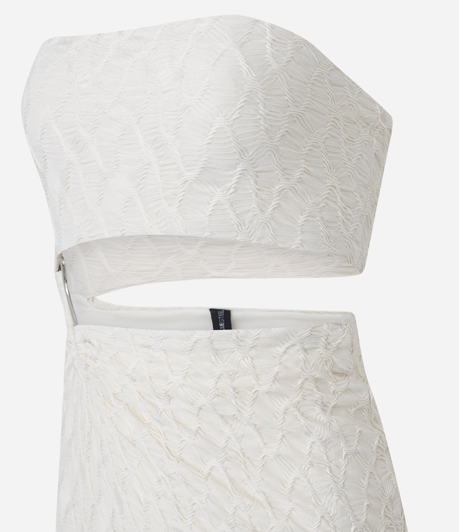 Vestido New Midi com Cut Out e Aviamento na Cintura Bege 5