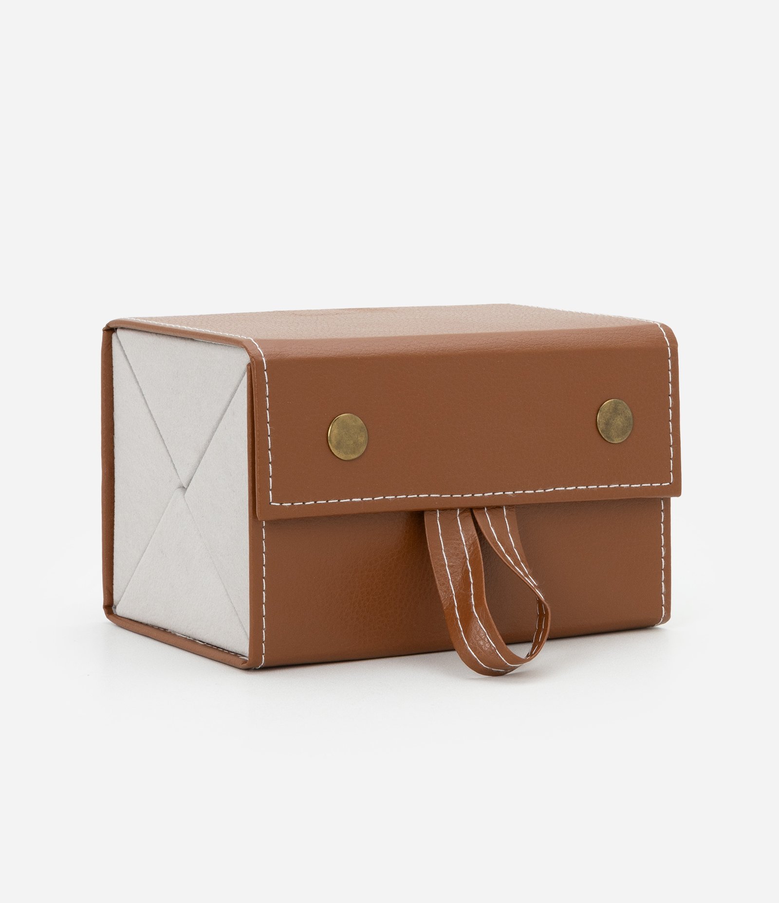 Estojo de Óculos com 04 Divisórias e Alça Marrom 1