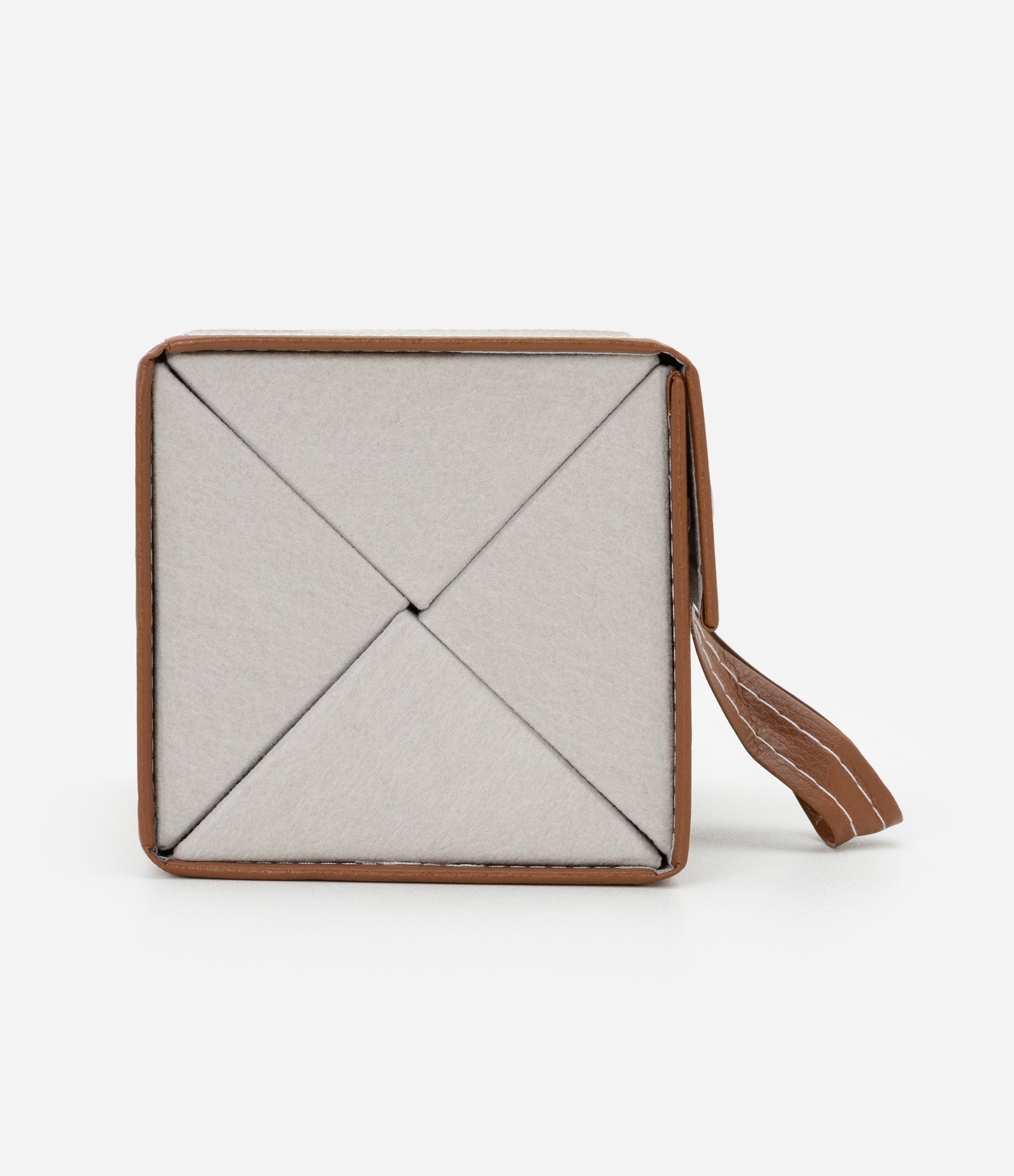 Estojo de Óculos com 04 Divisórias e Alça Marrom 2