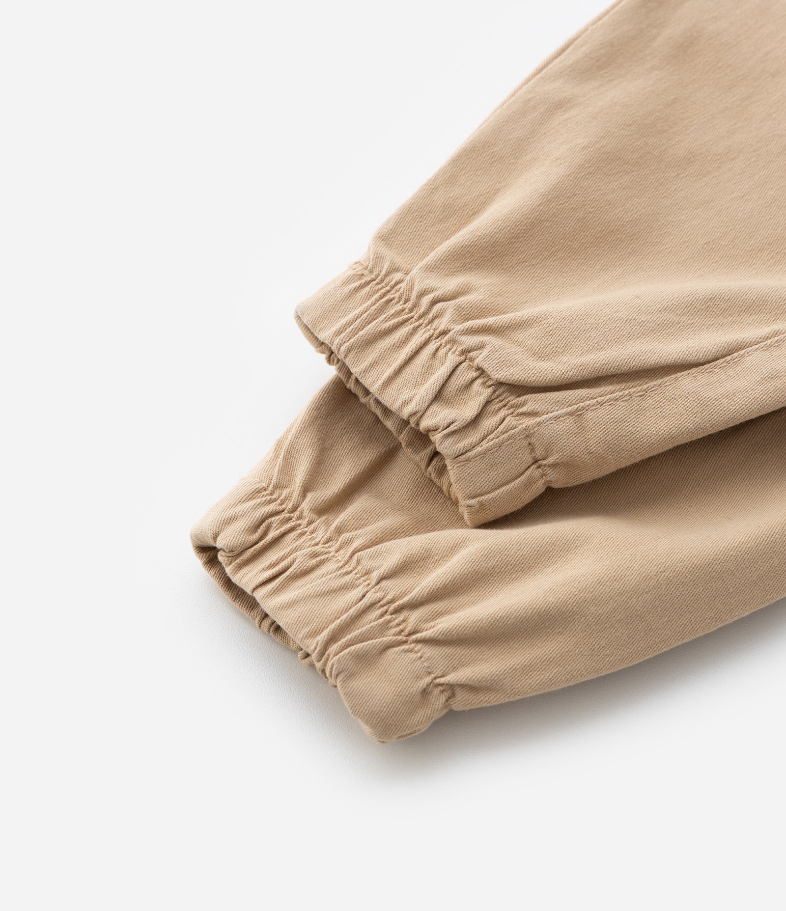 Calça Infantil em Sarja com Bolso Cargo - Tam 0 a 18 meses Bege 6