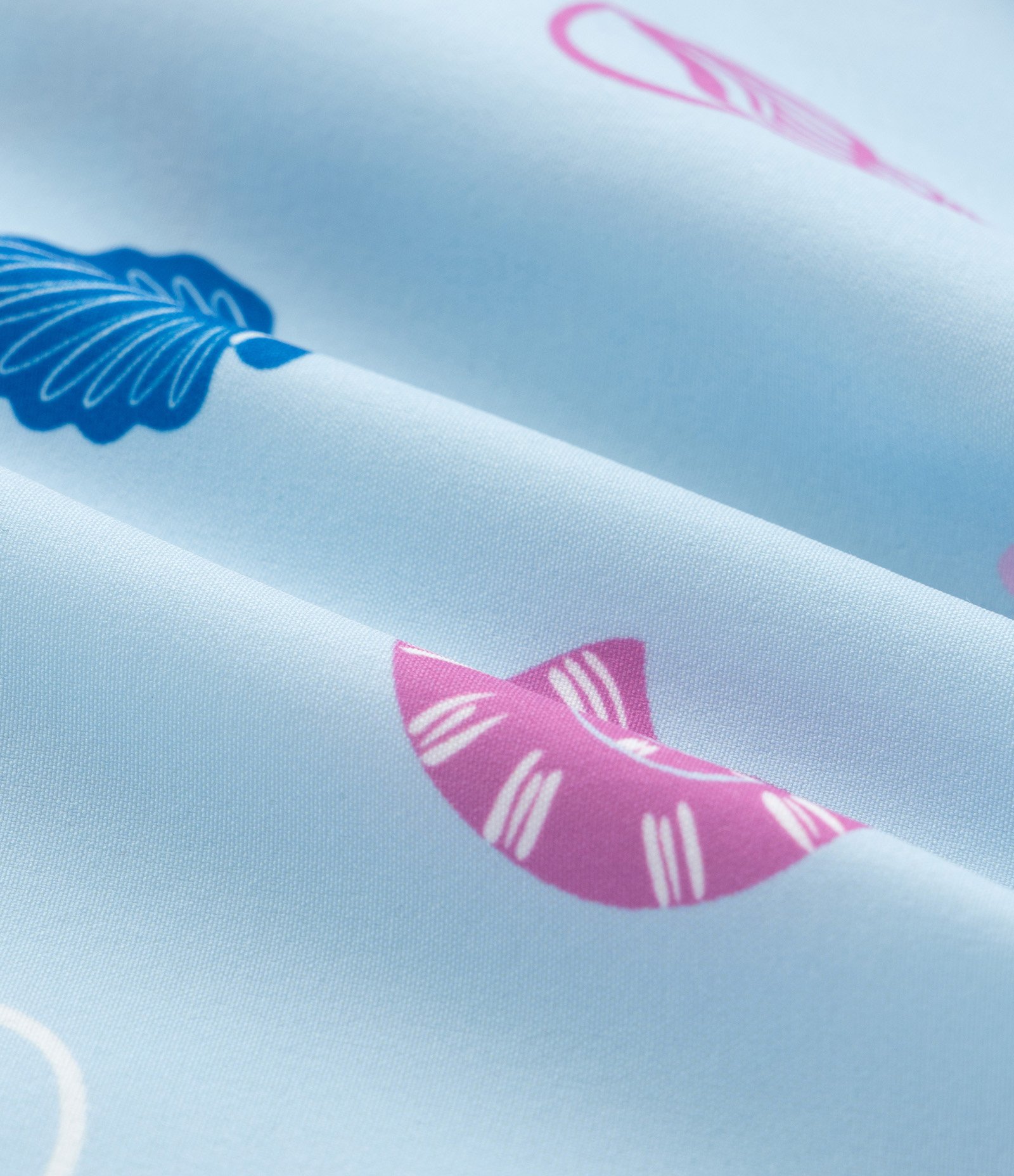 Short Infantil Runner em Microfibra Mini Ícones de Conchas - Tam 5 a 14 Anos Azul 3