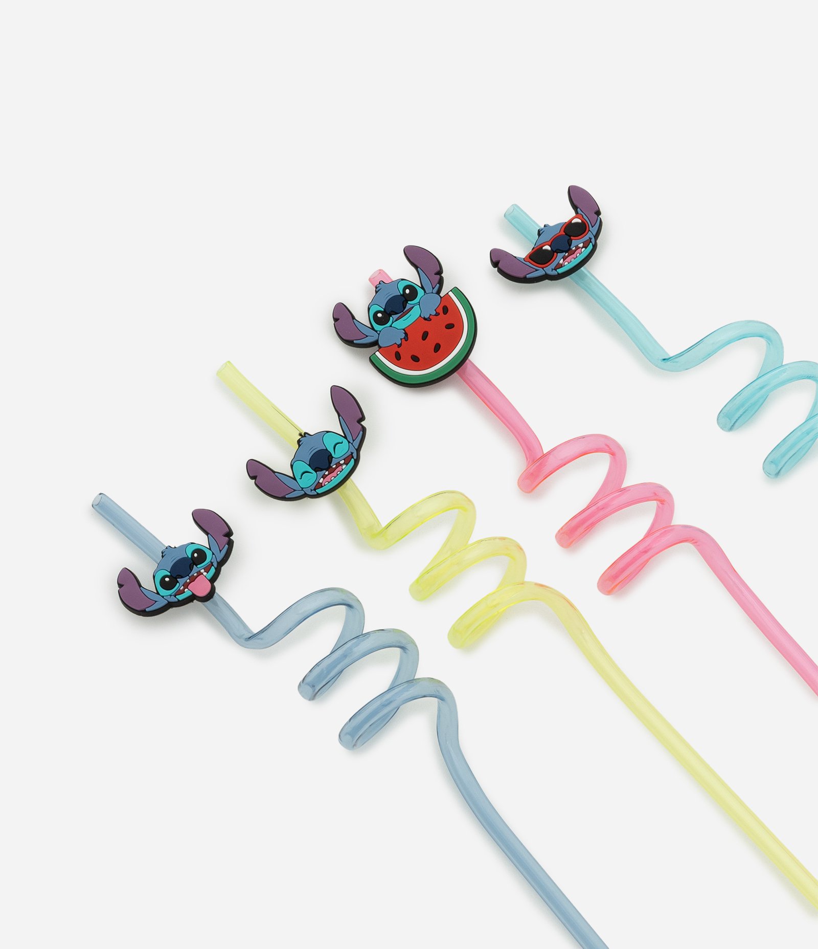 Kit 04 Canudos Reutilizáveis em Plástico Stitch Playa Multicores 3