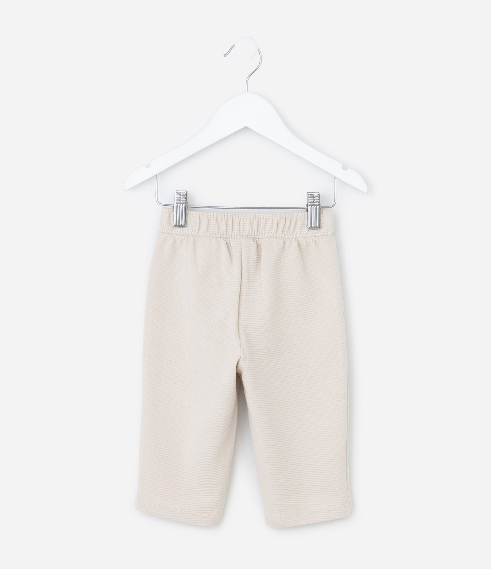 Calça infantil com Botões Texturizada - Tam 0 a 18 meses Bege 2