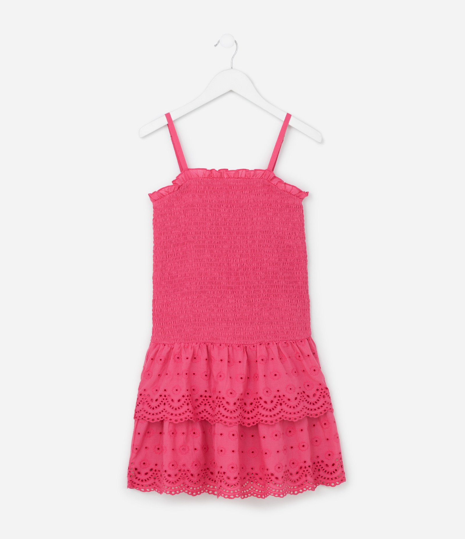 Vestido Infantil de Alcinha em Laise - Tam 5 a 14 Anos Rosa 1