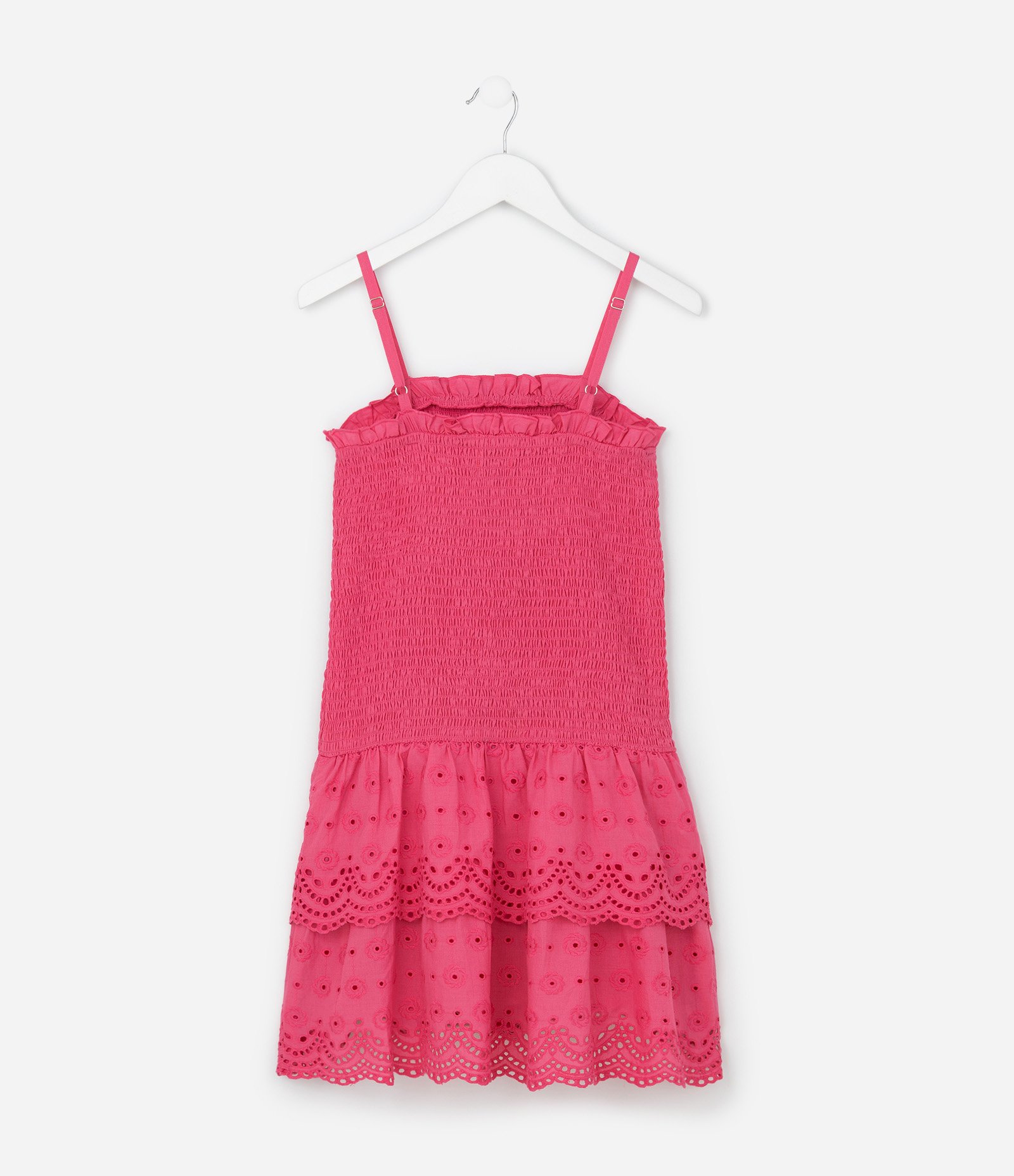 Vestido Infantil de Alcinha em Laise - Tam 5 a 14 Anos Rosa 2