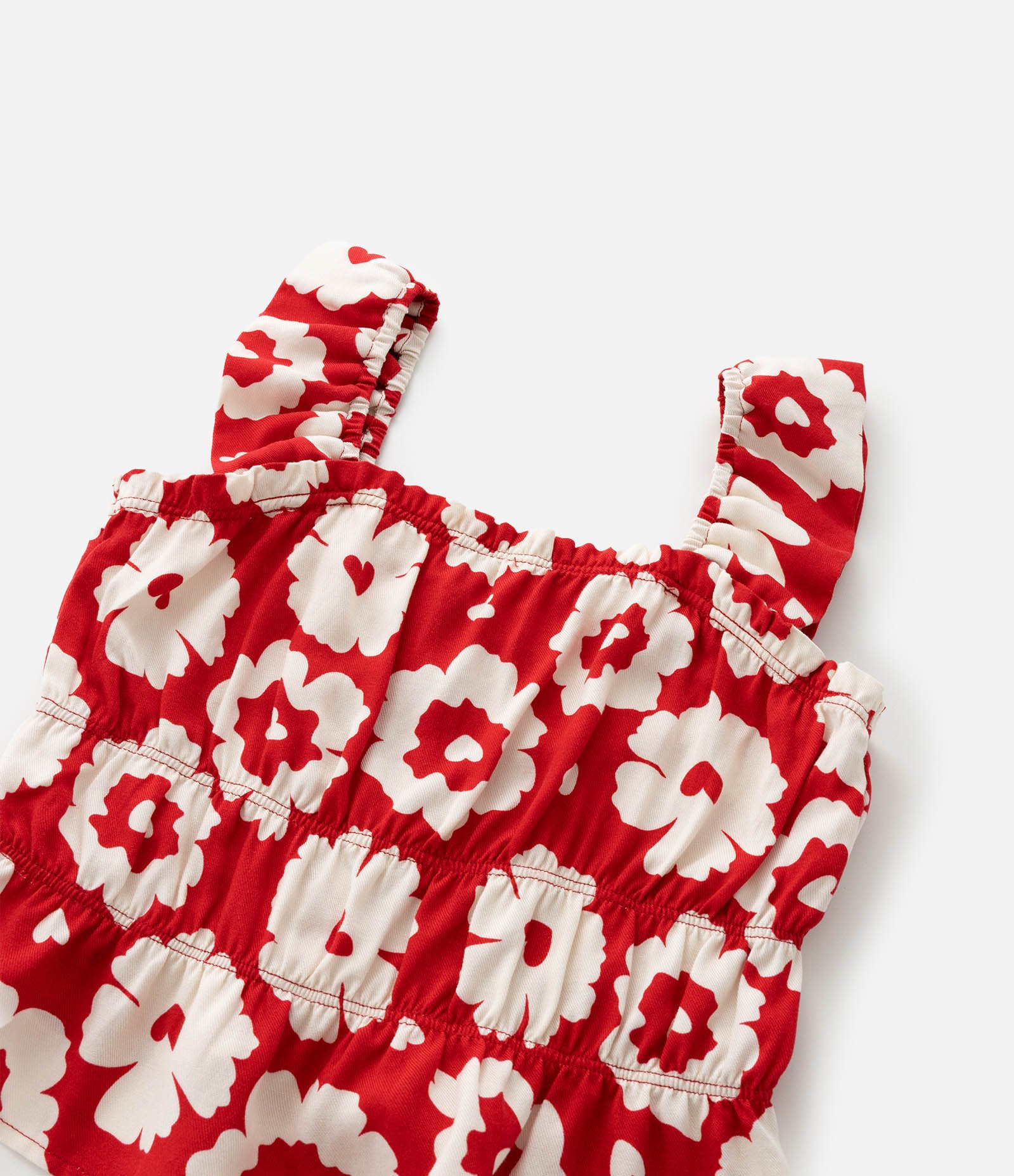 Blusa Cropped Infantil em Twill com Estampa Floral - Tam 5 a 14 Anos Vermelho 5