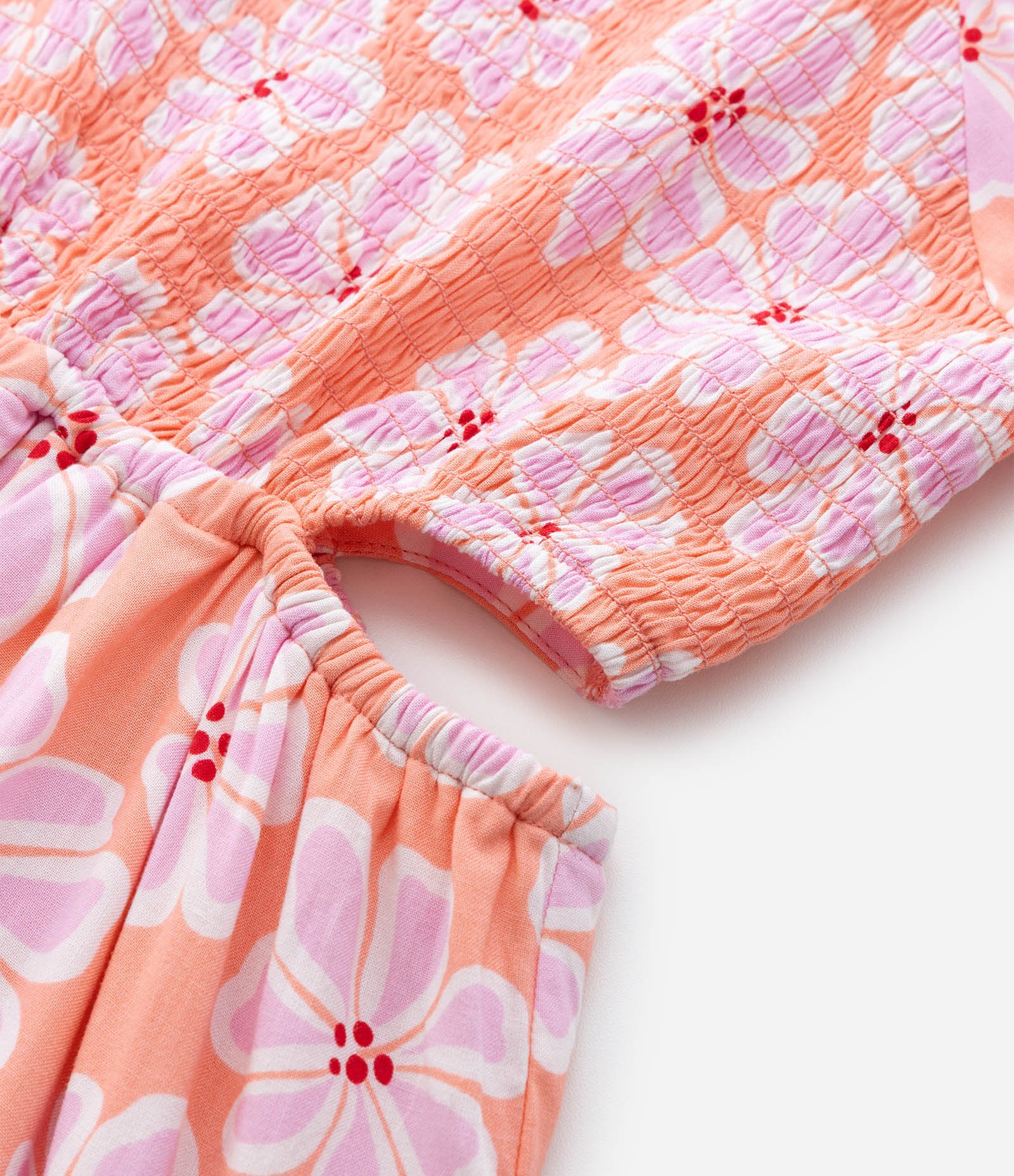 Vestido Infantil com Cut Out e Manga Bufante - Tam 5 a 14 Anos Laranja 6