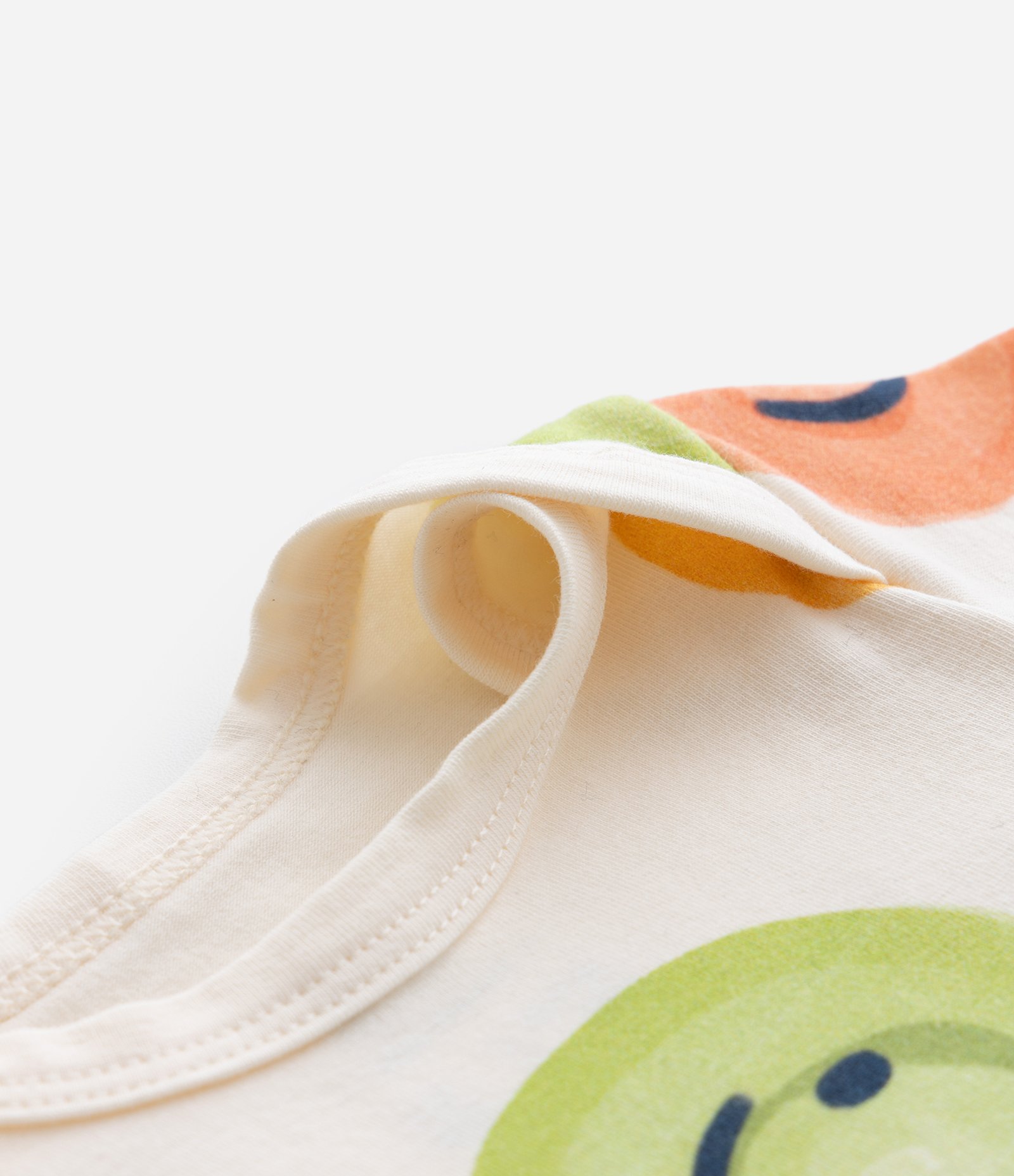 Body Infantil com Estampa Carinha Feliz - Tam 0 a 18 meses Bege 6