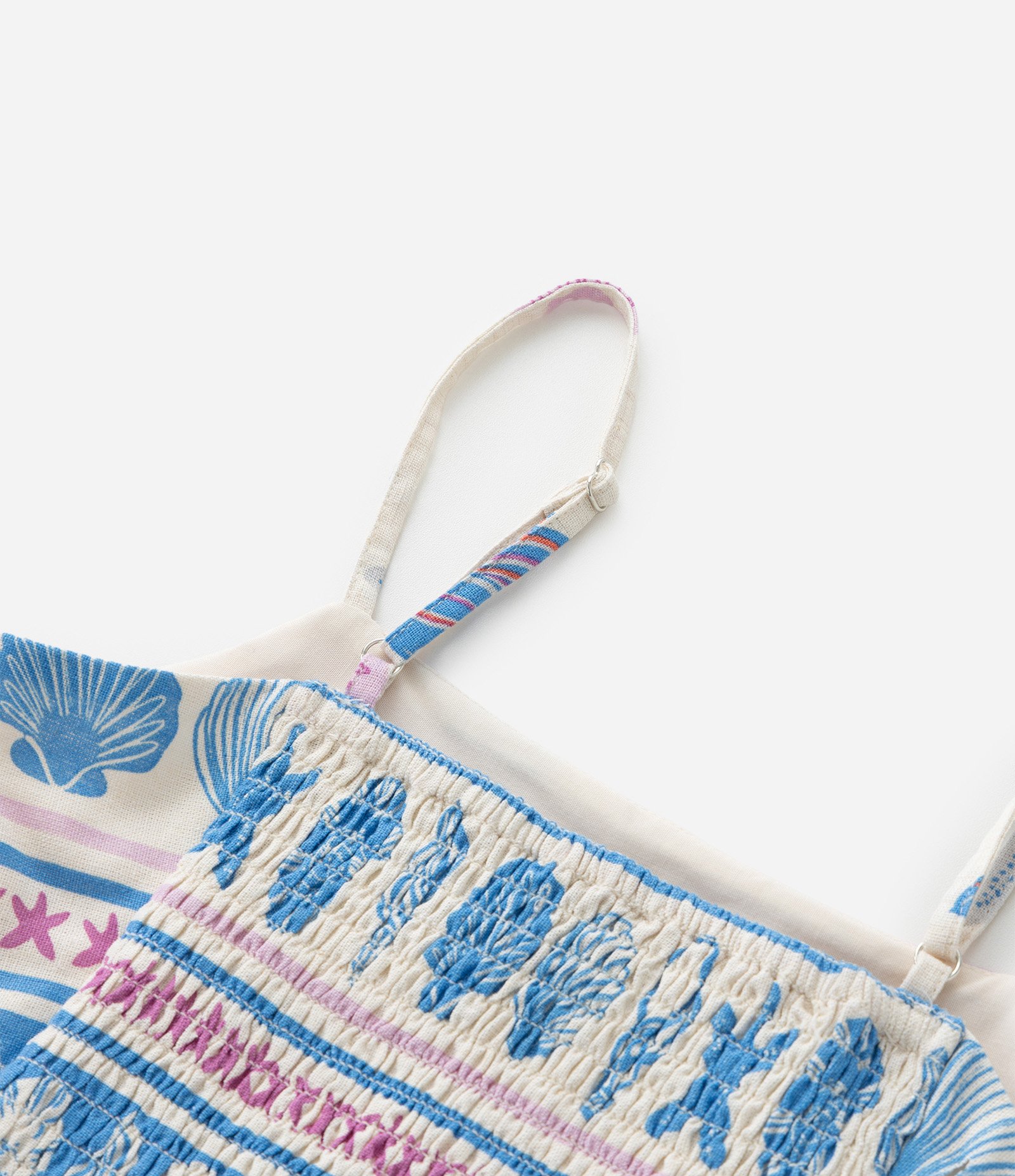 Blusa Top Infantil em Viscolinho com Estampa de Conchas - Tam 5 a 14 Anos Bege 6