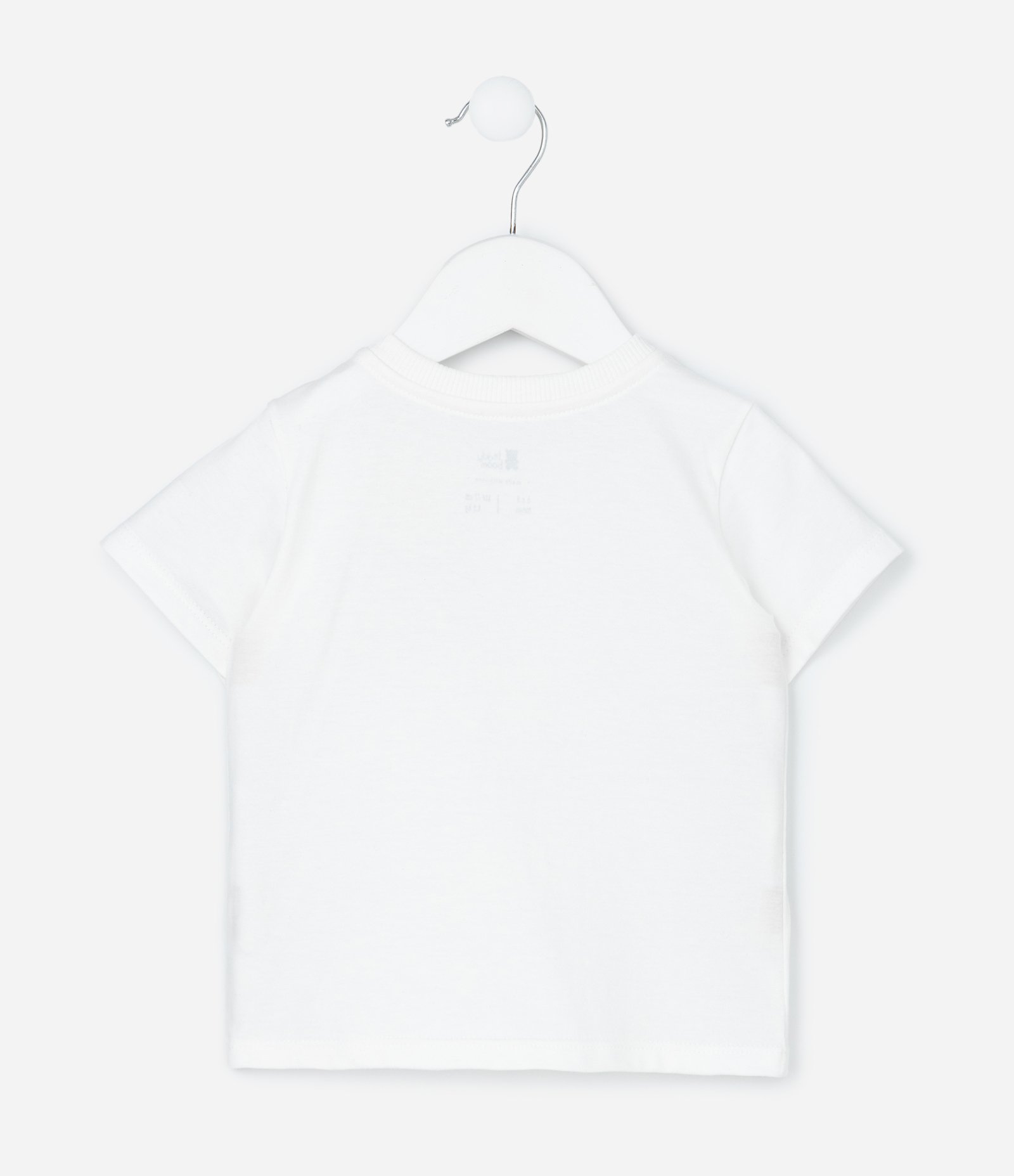 Conjunto Infantil com Bolsinho e Estampa Gatinho - Tam 0 a 18 meses Branco 5