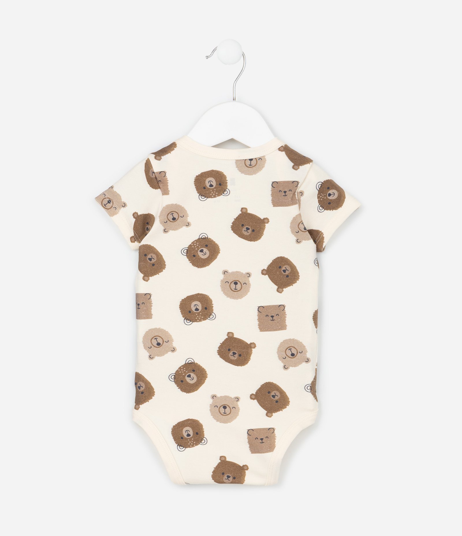 Body Infantil com Estampa de Bichinhos - Tam RN a 18 meses Bege 3