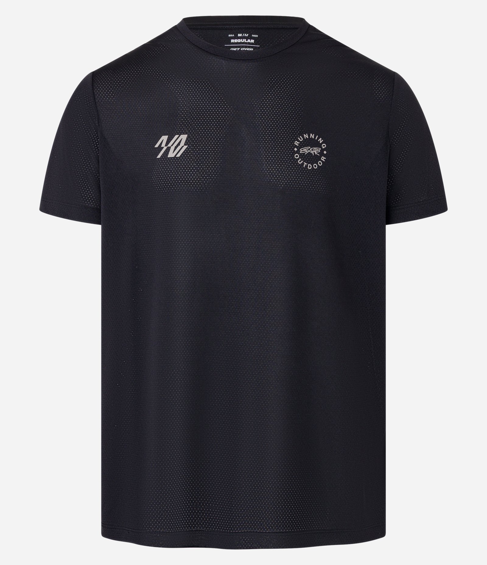 Camiseta Esportiva Corrida com Tecnologia Dry e Estampa Runnig Preto 8