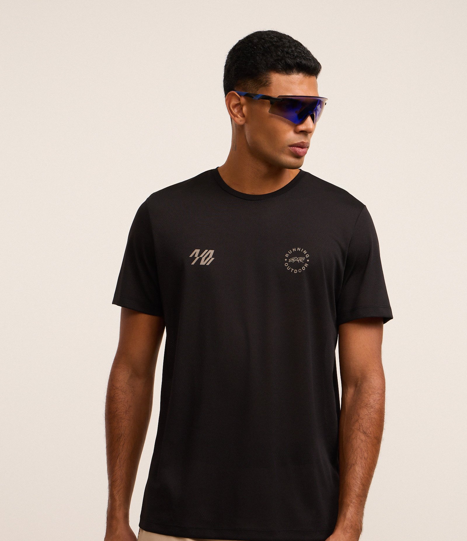 Camiseta Esportiva Corrida com Tecnologia Dry e Estampa Runnig Preto 3
