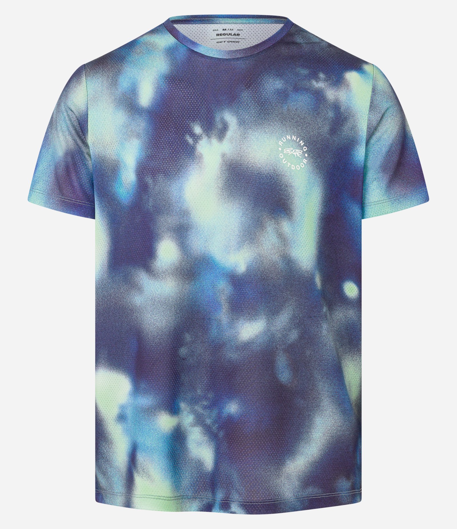 Camiseta Esportiva Corrida com Tecnologia Dry e Estampa Tie Dye Azul 9