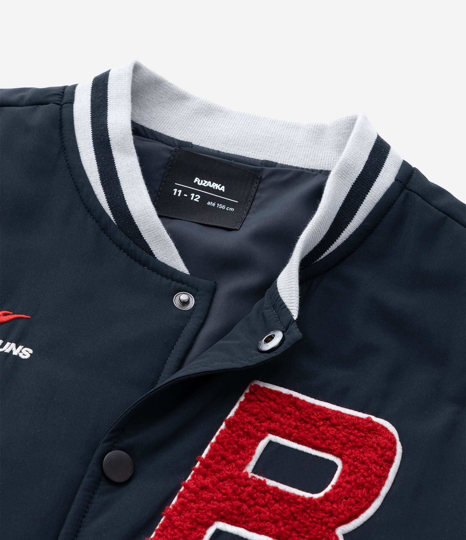 Jaqueta Bomber Infantil com Recortes Contrastante - Tam 5 a 14 Anos Preto 4